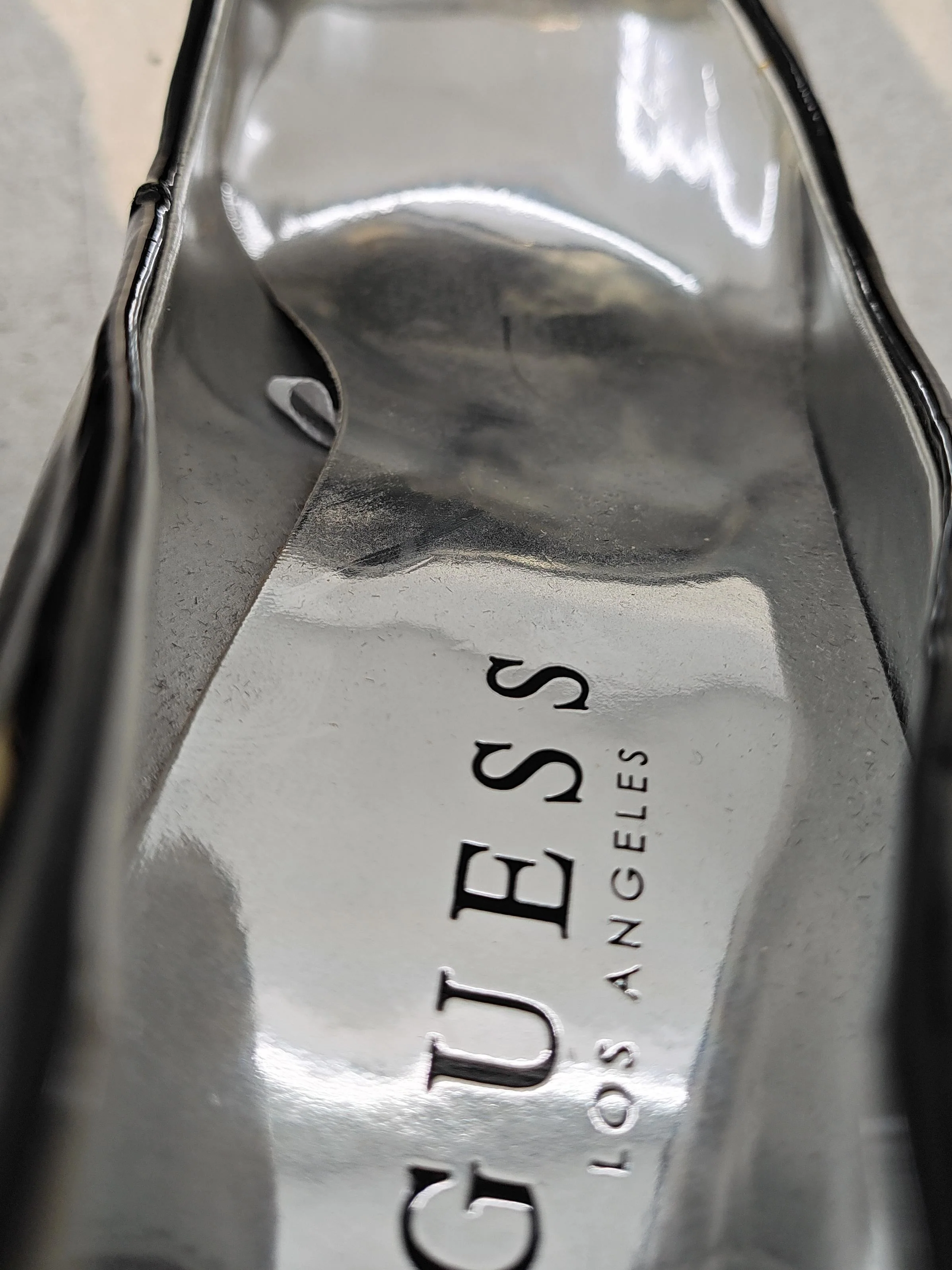 Guess Women's Heels UK 5 Black 100% Leather Court - Image 6
