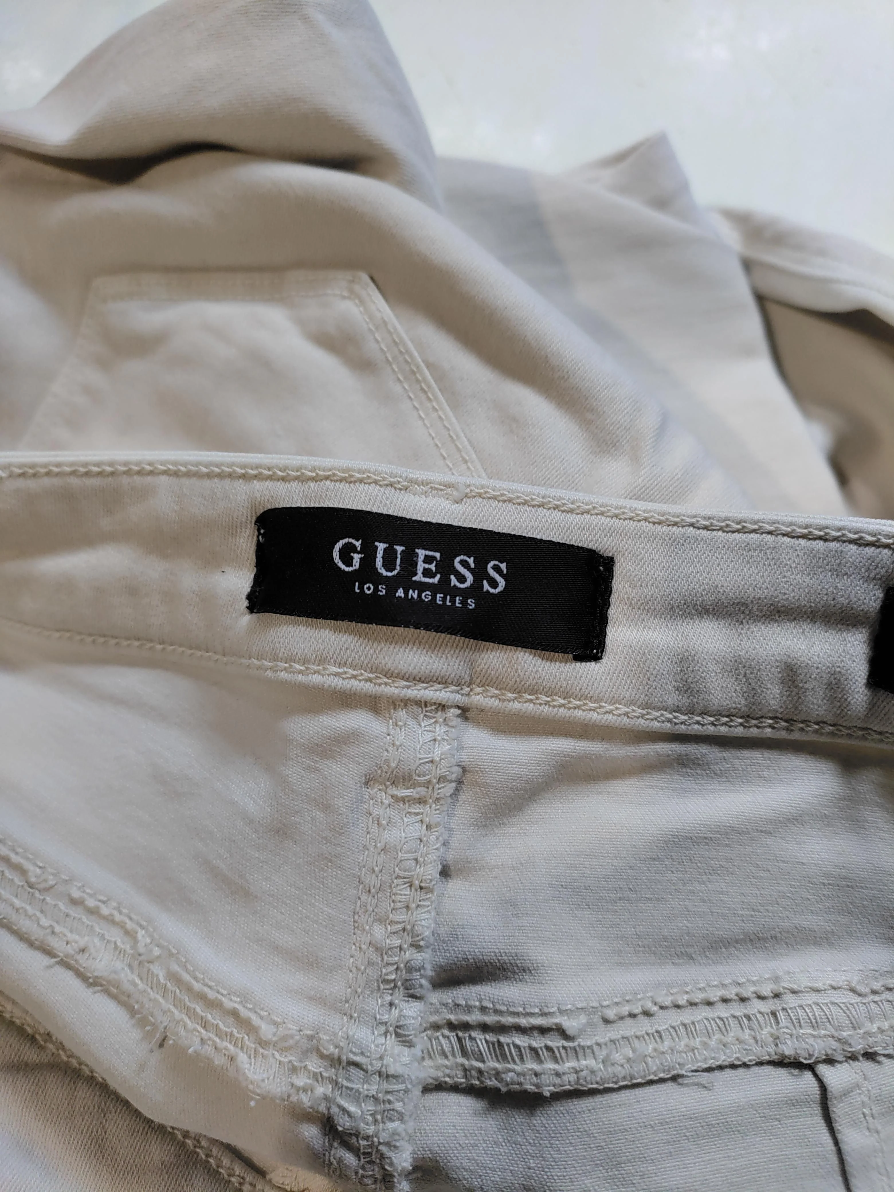 Guess Women's Jeans W 28 in Cream 100% Other Skinny - Image 5