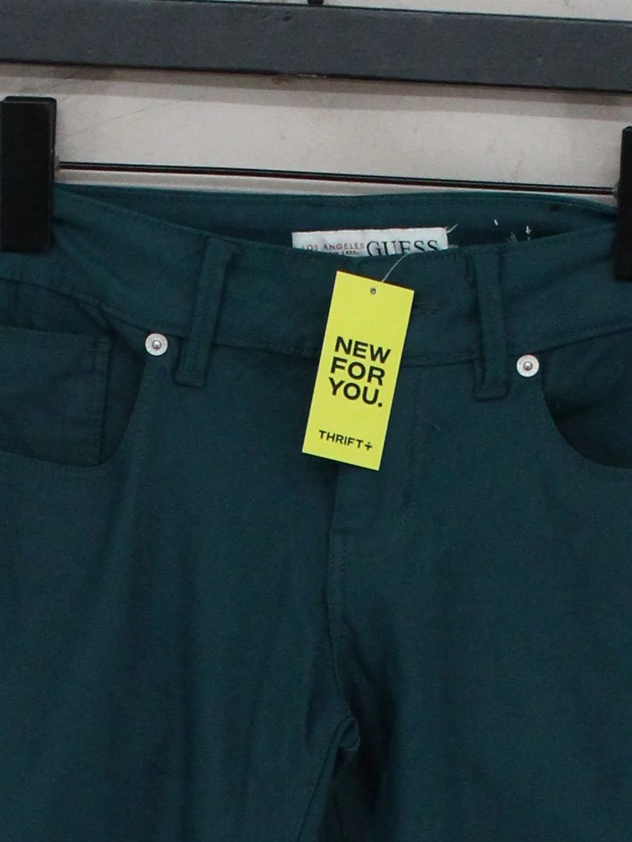 Guess Women's Trousers W 28 in Green 100% Elastane Skinny Chino - Image 3