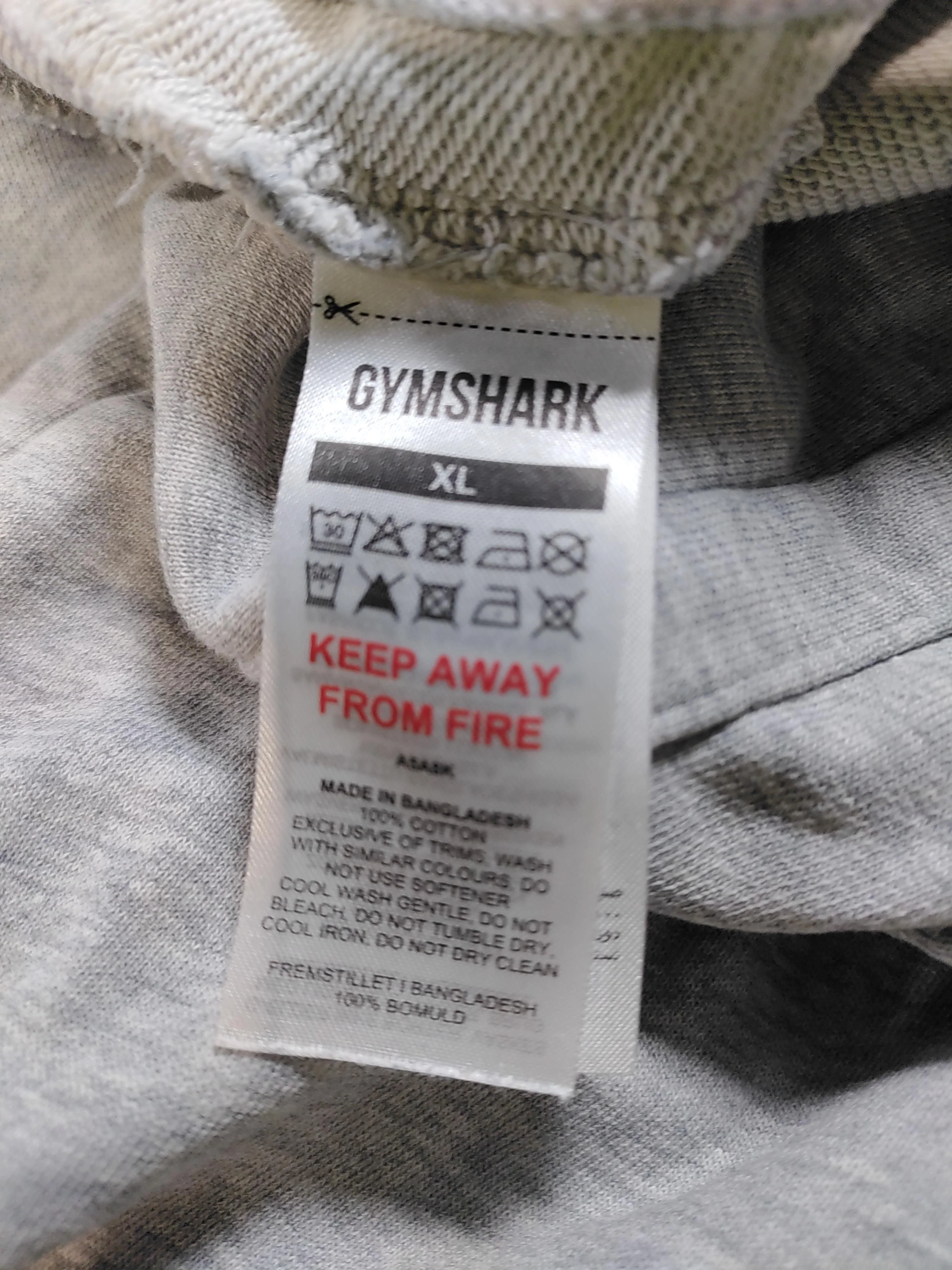 Gymshark Men's Sports Bottoms XL Grey Graphic 100% Cotton Sweatpants - Image 6