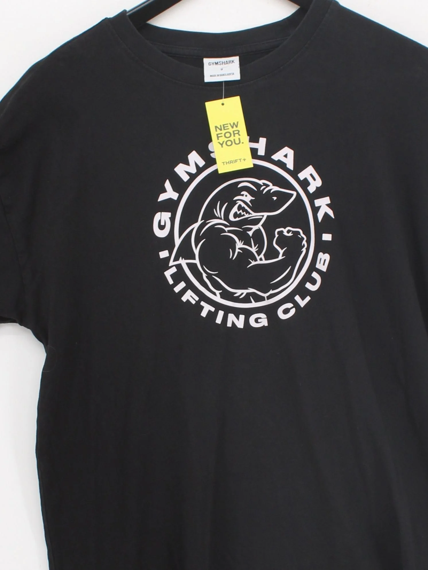 Gymshark Men's T-Shirt S Black Graphic 100% Other Round Neck Basic - Image 3