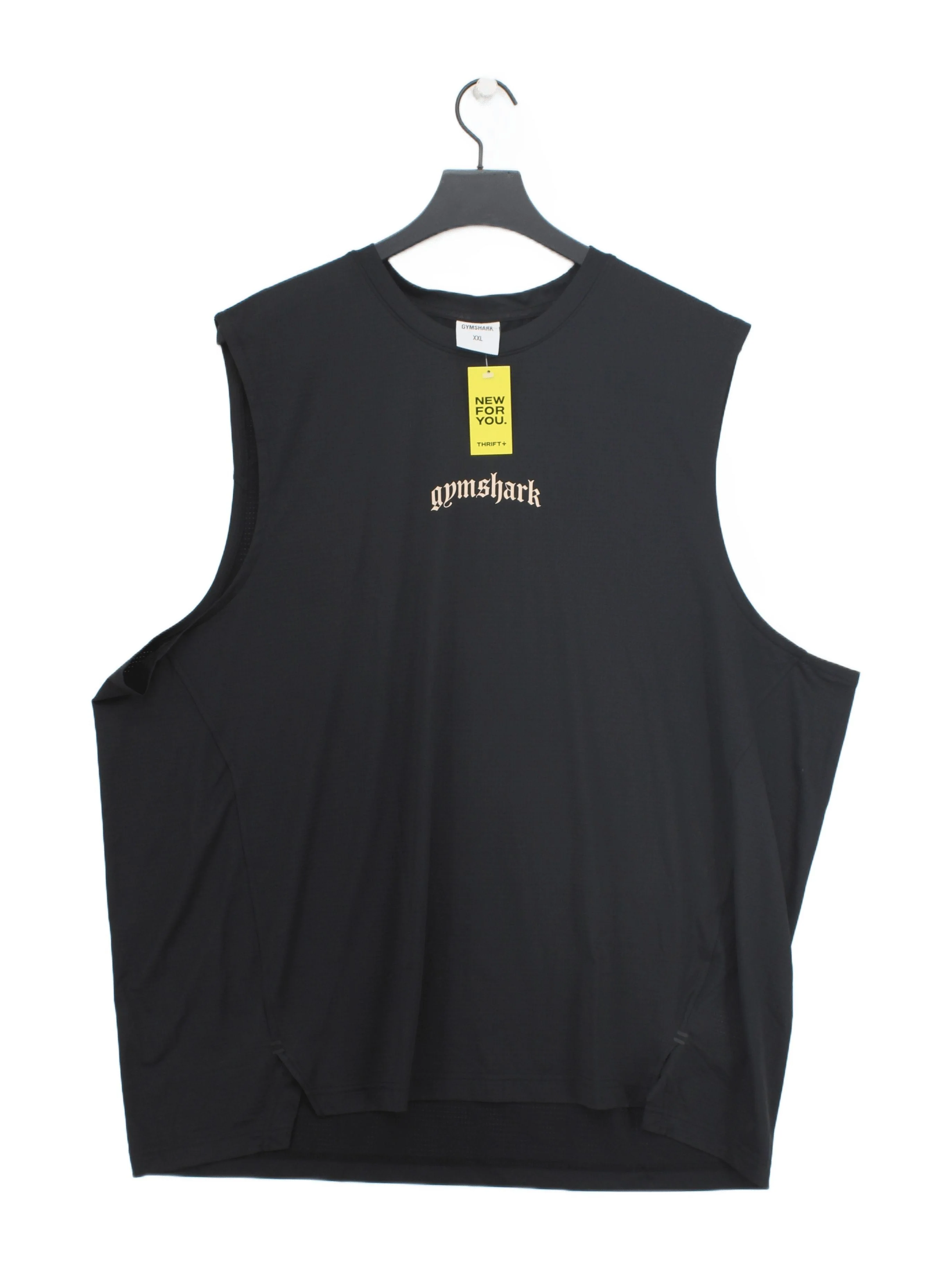 Gymshark Men's T-Shirt XXL Black Polyester with Elastane Basic