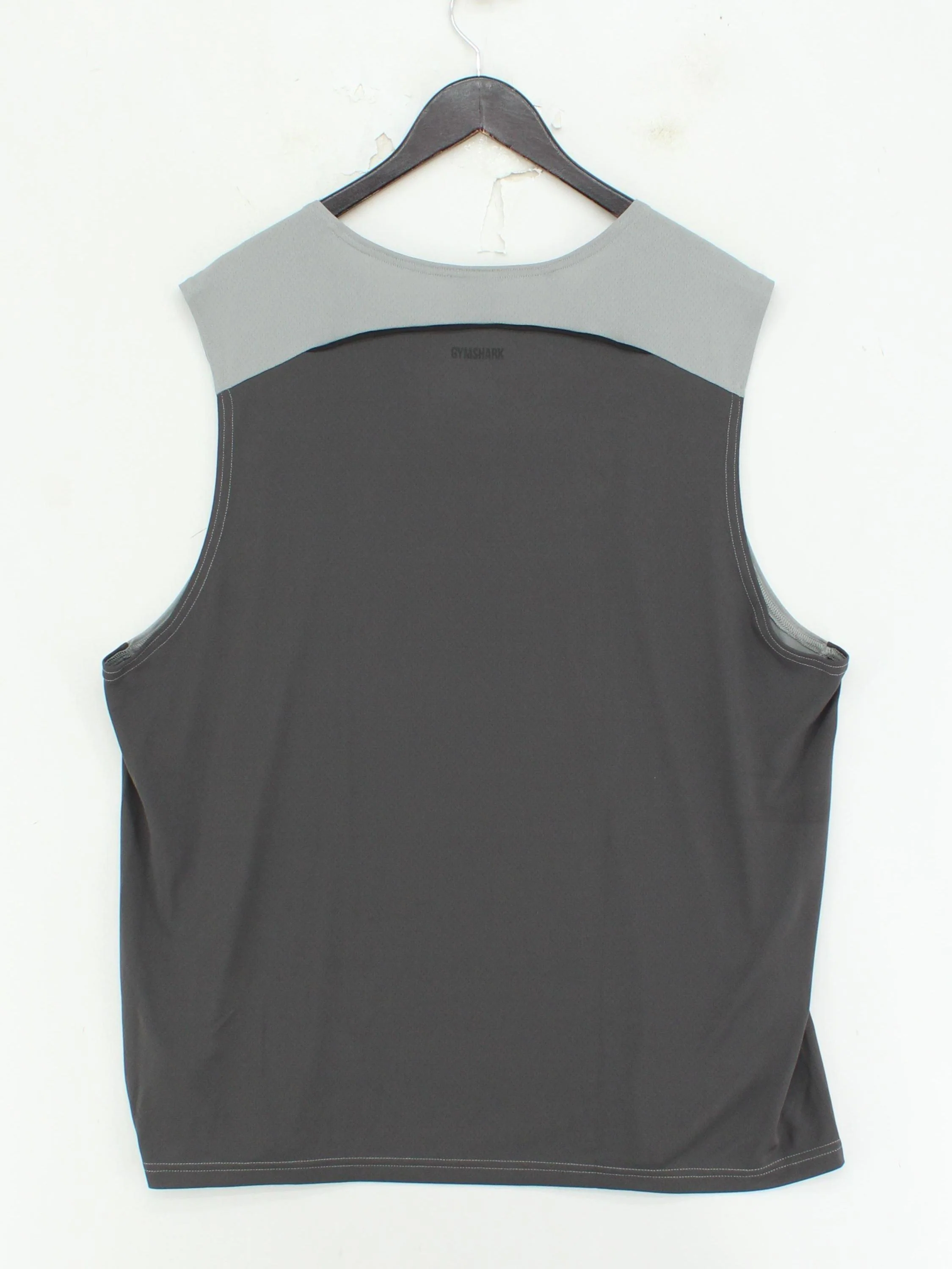Gymshark Men's T-Shirt XXL Grey 100% Polyester Sleeveless Round Neck Basic - Image 2