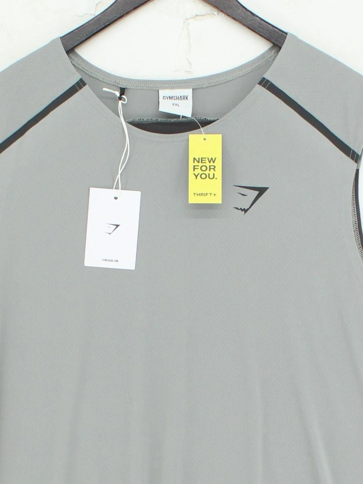 Gymshark Men's T-Shirt XXL Grey 100% Polyester Sleeveless Round Neck Basic - Image 3