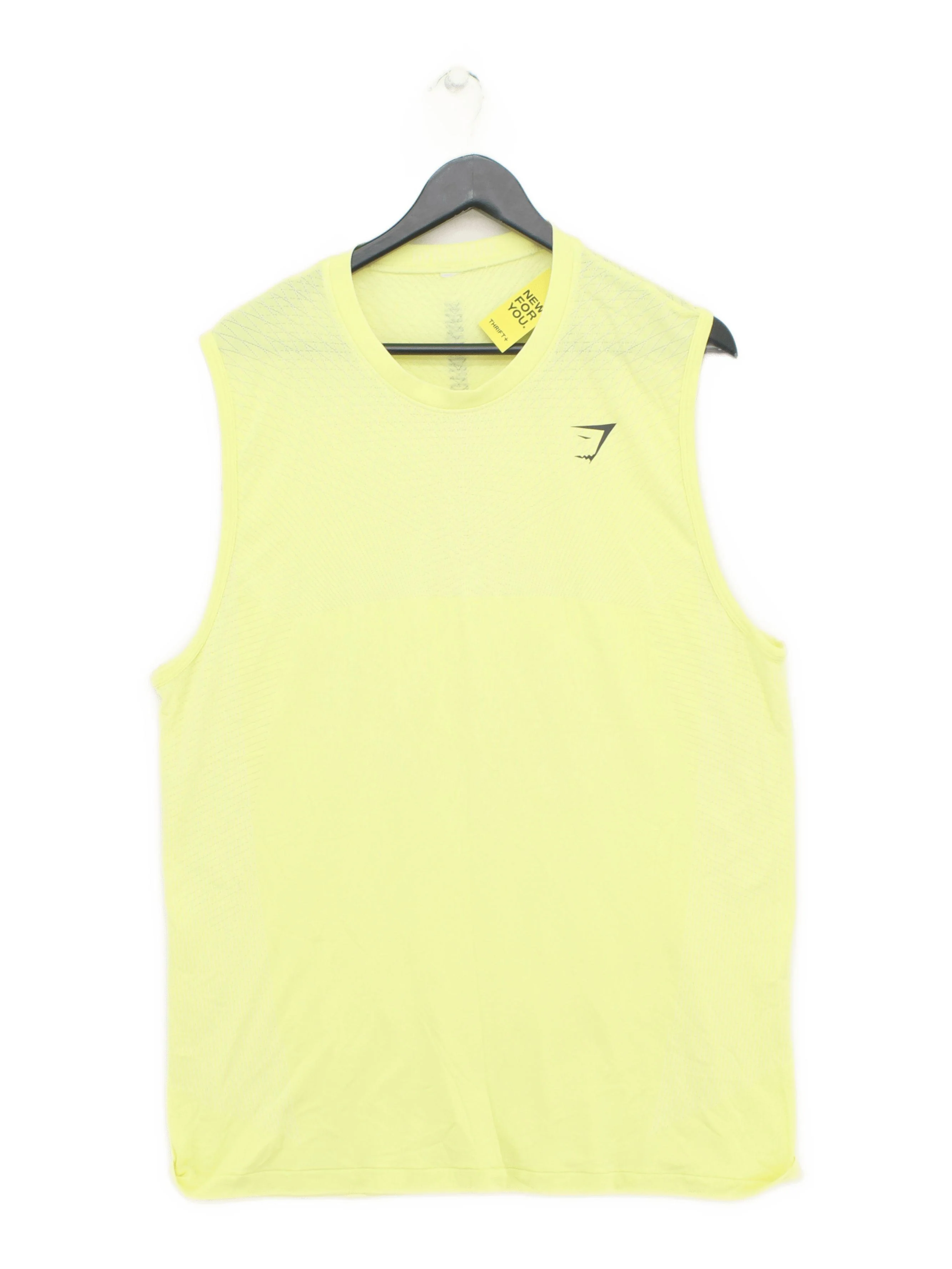 Gymshark Men's T-Shirt XXL Yellow Nylon with Elastane Basic