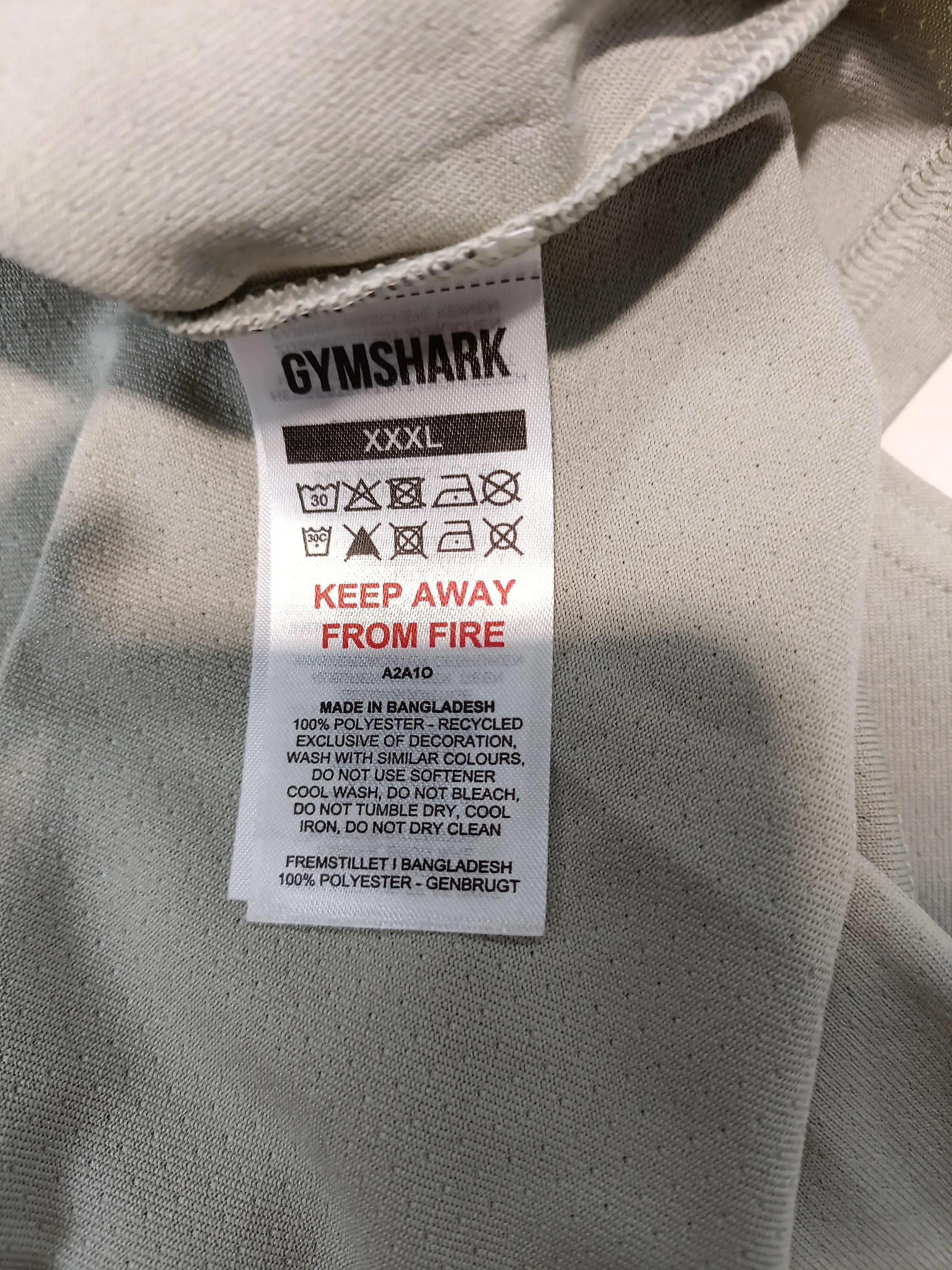 Gymshark Men's T-Shirt XXXL Grey 100% Polyester Sleeveless Round Neck Basic - Image 6