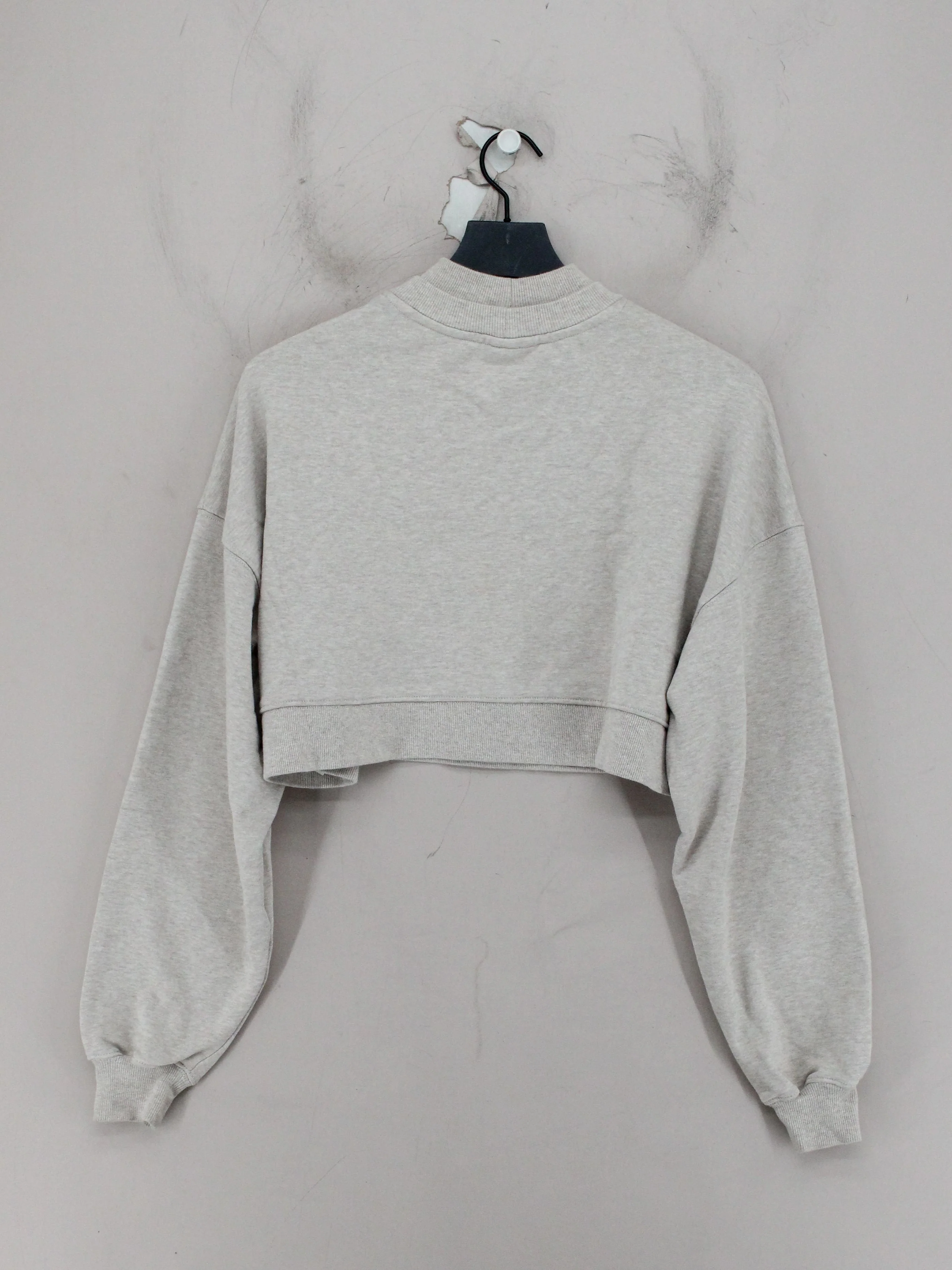 Gymshark Women's Hoodie S Grey Cotton with Polyester Pullover - Image 2