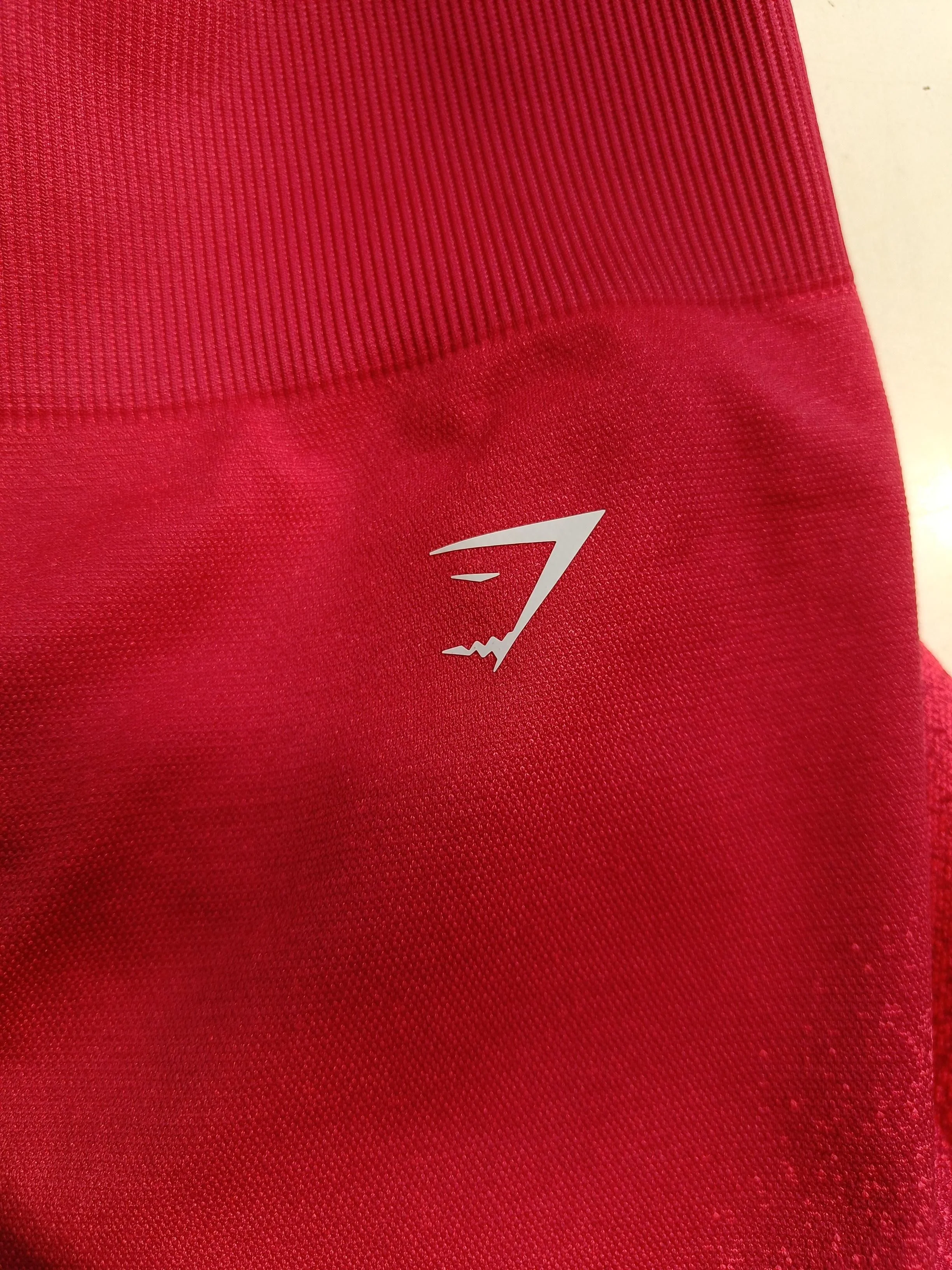 Gymshark Women's Leggings S Red Polyester with Nylon, Elastane Full length - Image 5