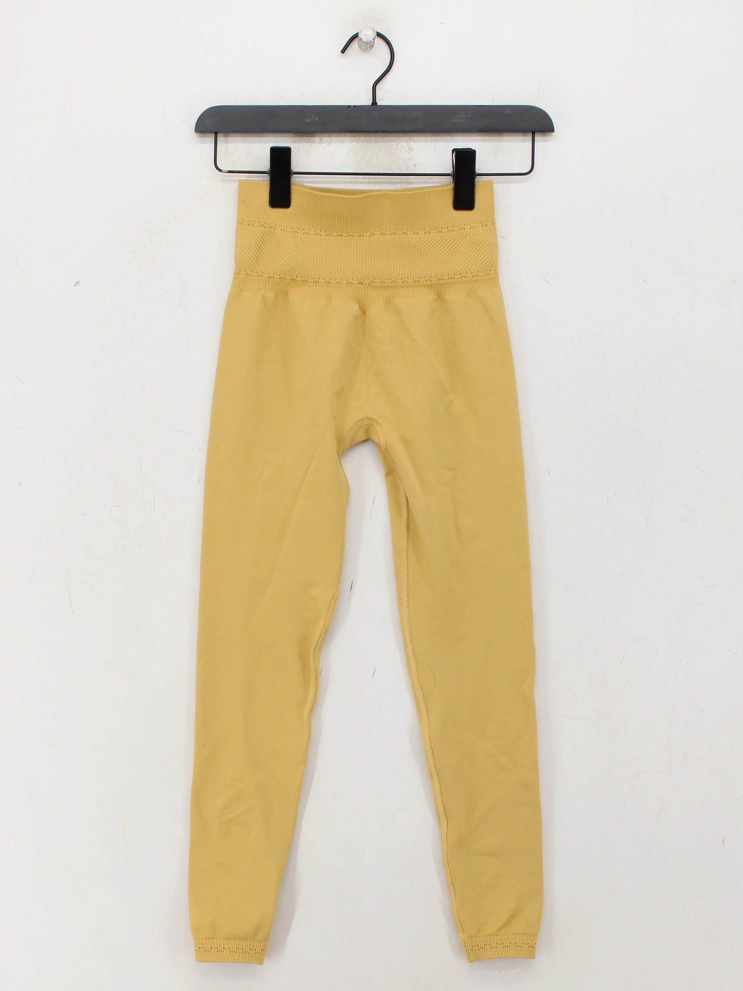 Gymshark Women's Leggings W 22 in Yellow Polyamide with Elastane Full length - Image 2