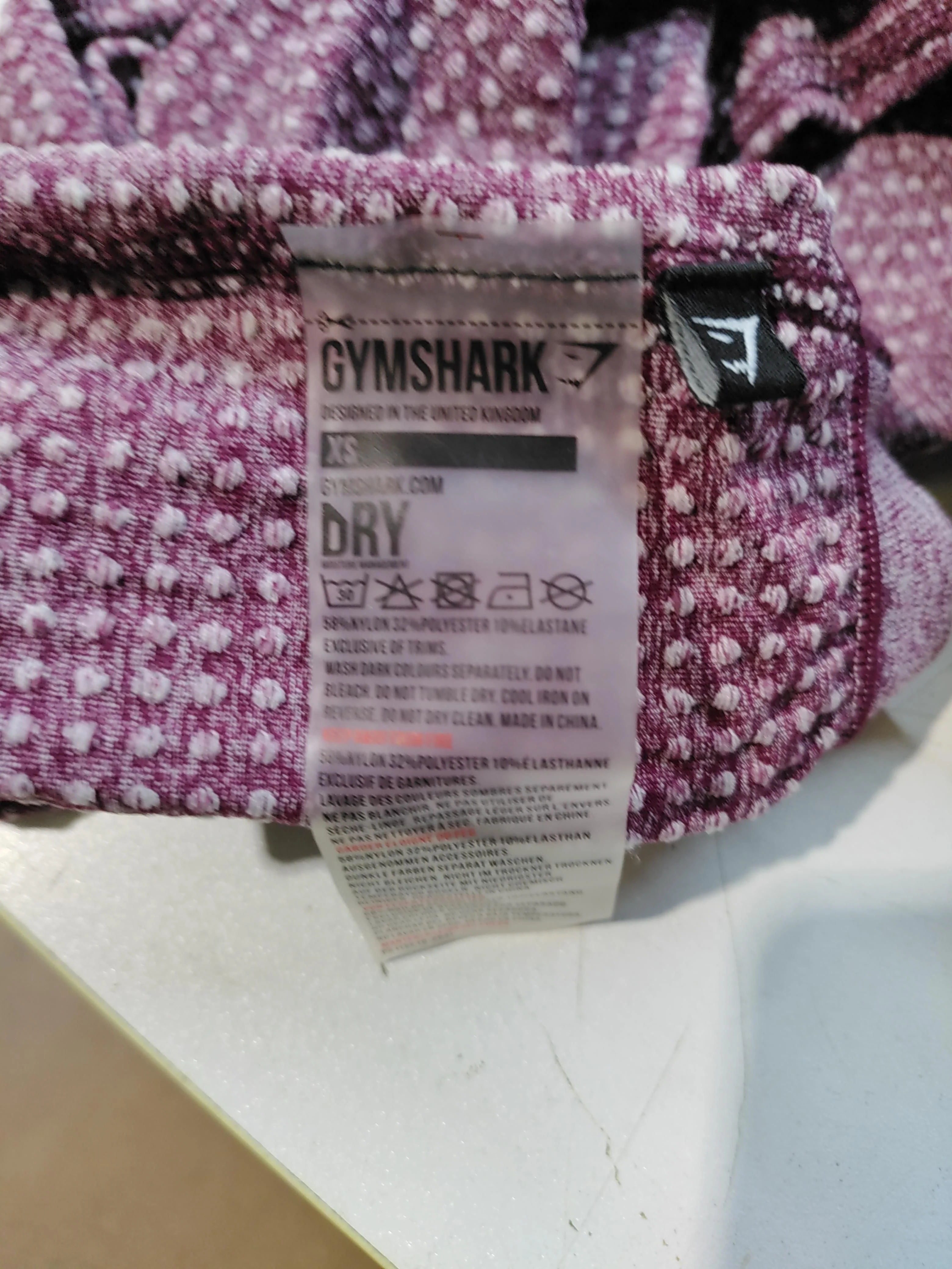 Gymshark Women's Leggings XS Purple Polyamide - Image 5