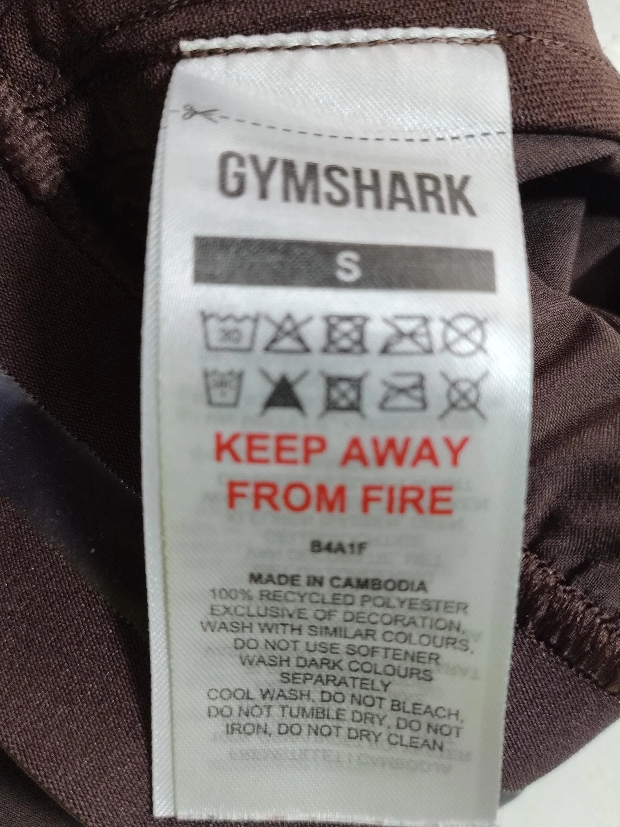 Gymshark Women's Shorts S Brown 100% Polyester Sweat - Image 6