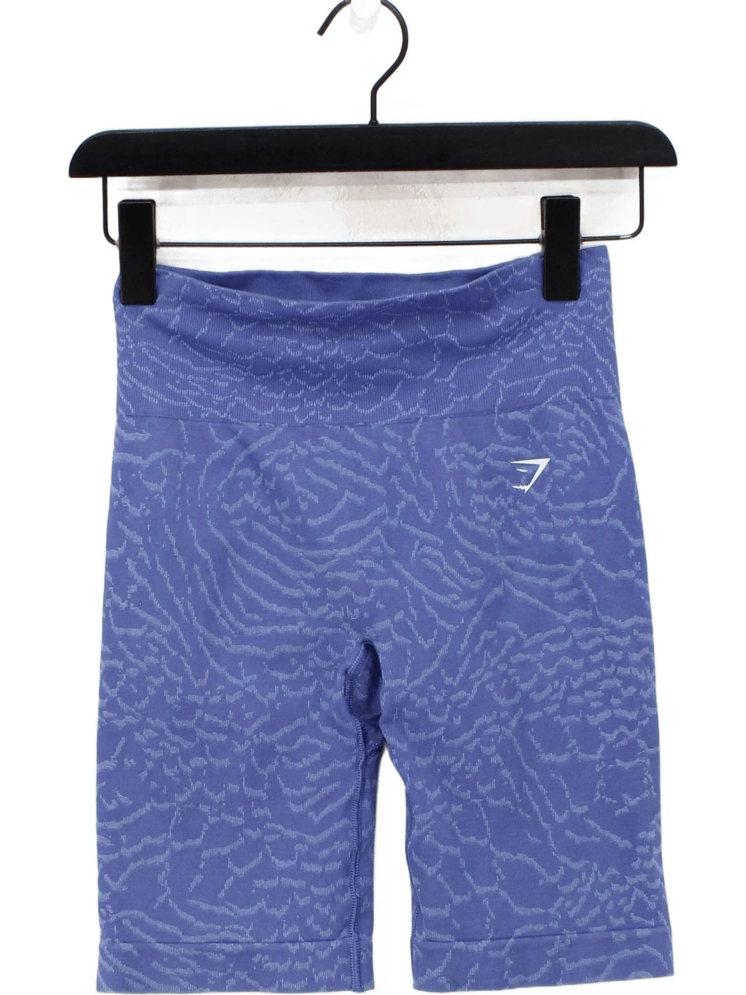 Gymshark Women's Shorts W 24 in Blue Animal Print Nylon with Elastane Mom