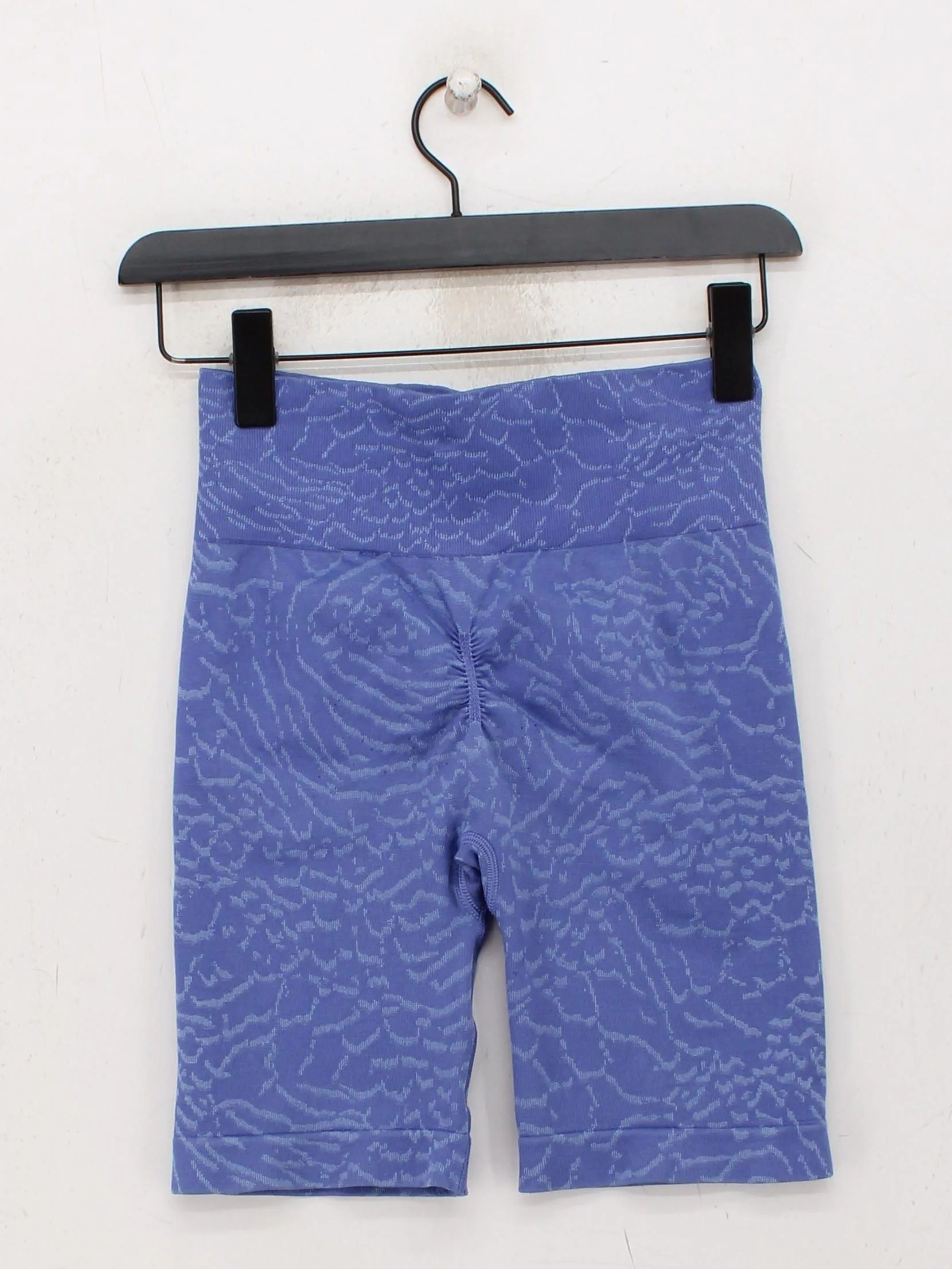 Gymshark Women's Shorts W 24 in Blue Animal Print Nylon with Elastane Mom - Image 2