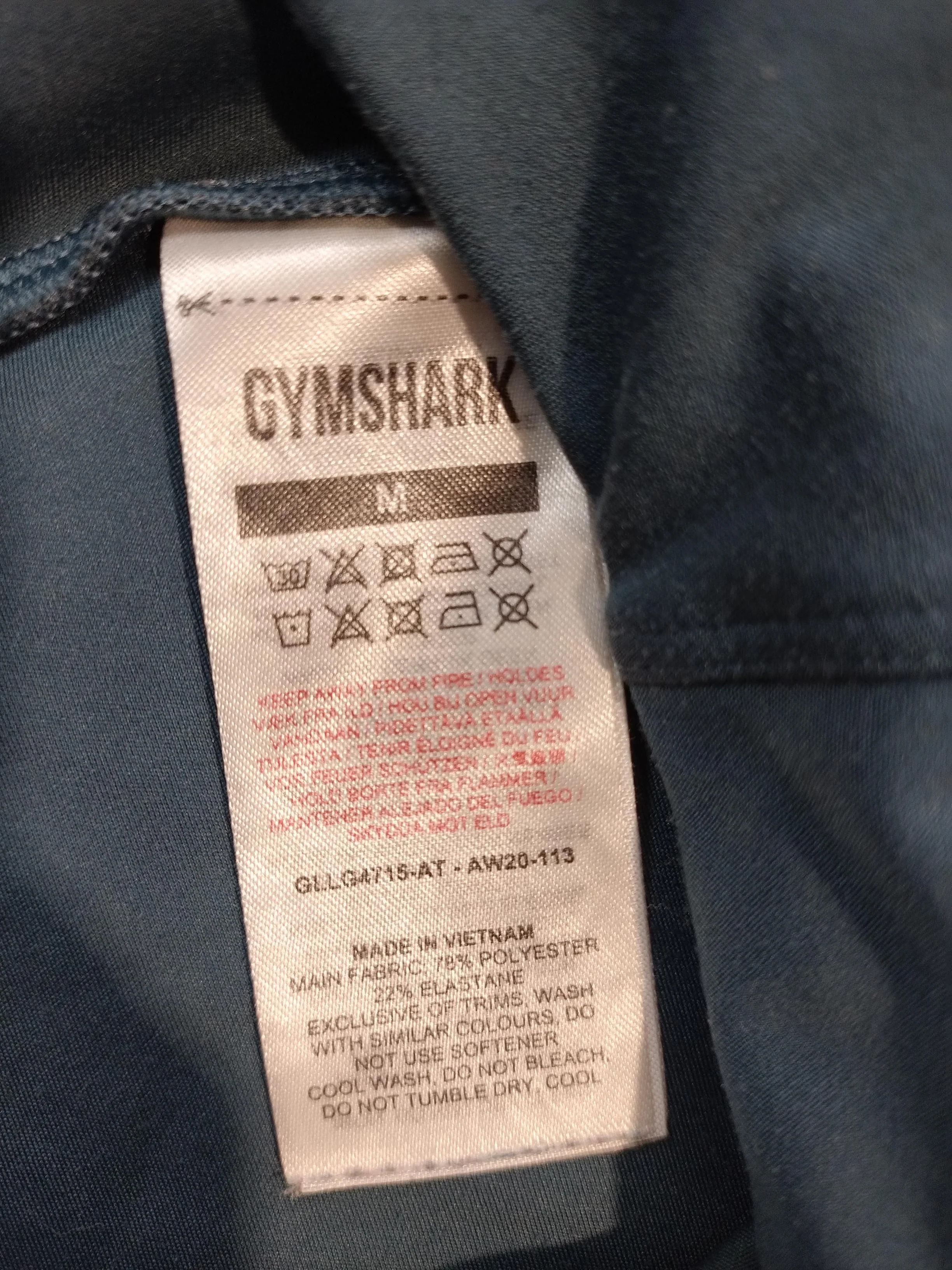 Gymshark Women's Sports Bottoms M Blue Polyester with Elastane Sweatpants - Image 6