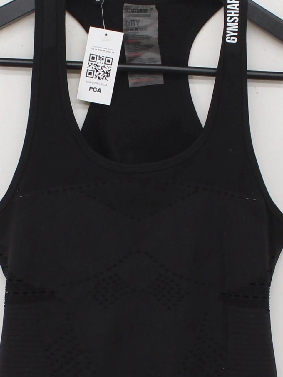 Gymshark Women's T-Shirt M Black Nylon with Elastane Sleeveless Basic - Image 3
