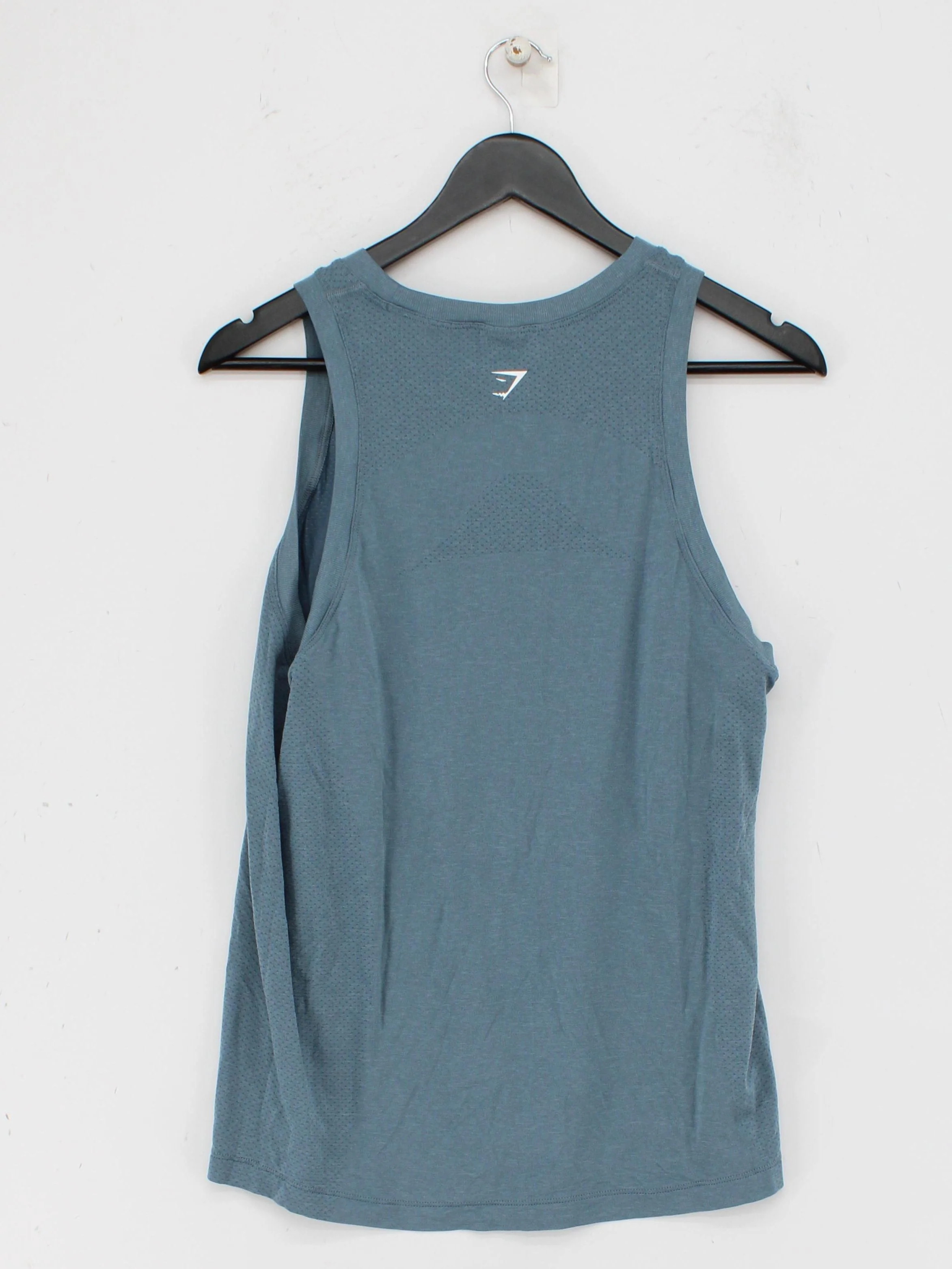 Gymshark Women's T-Shirt M Blue 100% Nylon Sleeveless Basic - Image 2