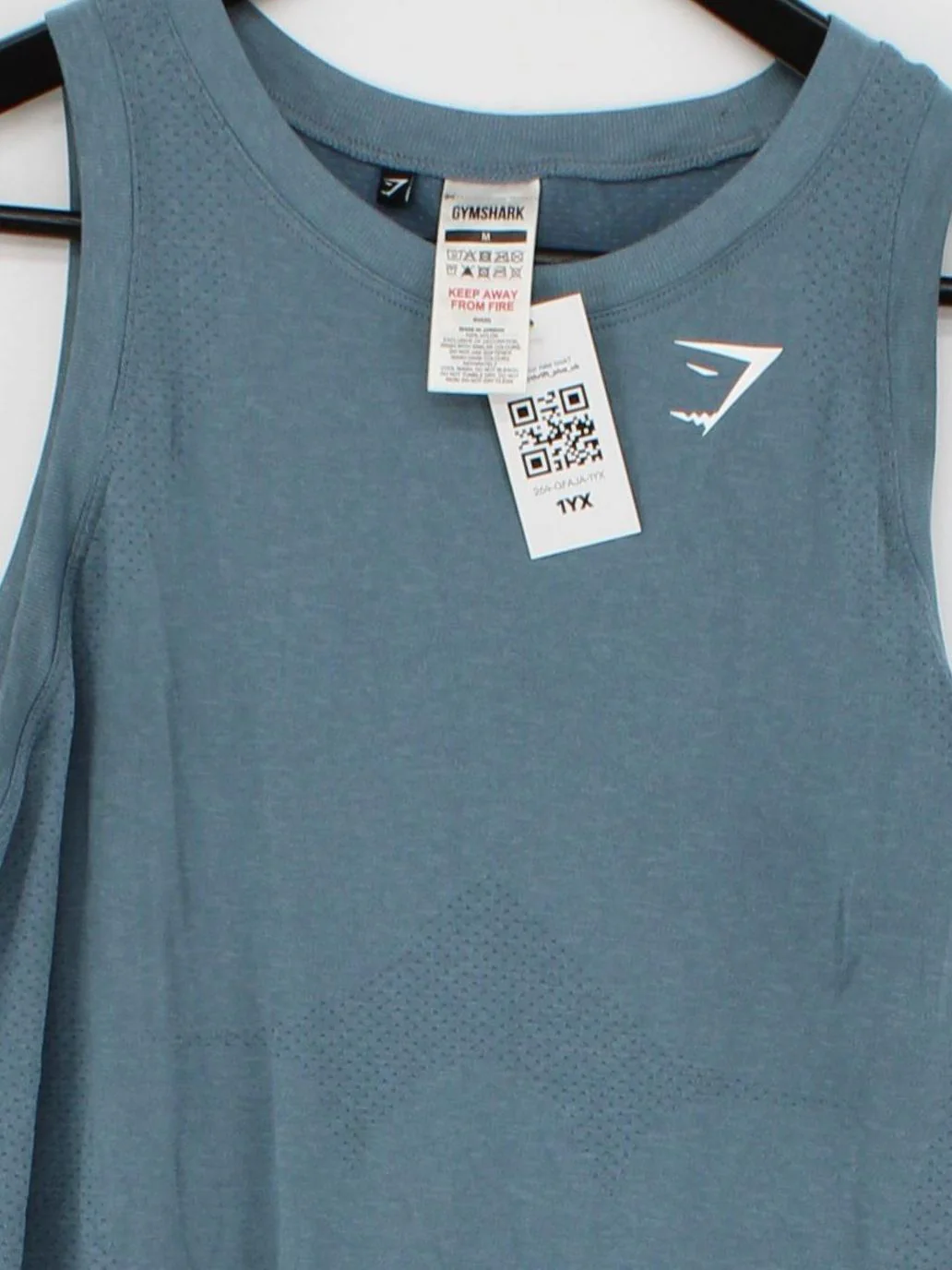 Gymshark Women's T-Shirt M Blue 100% Nylon Sleeveless Basic - Image 3