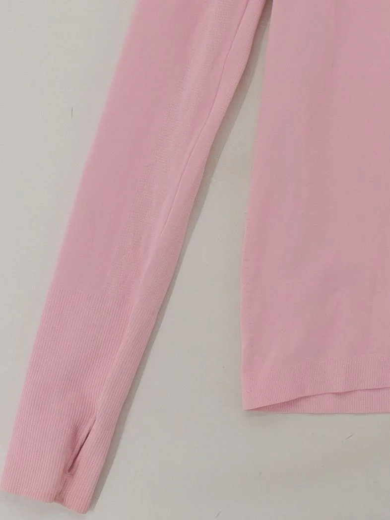 Gymshark Women's T-Shirt S Pink Polyester with Nylon Basic - Image 4