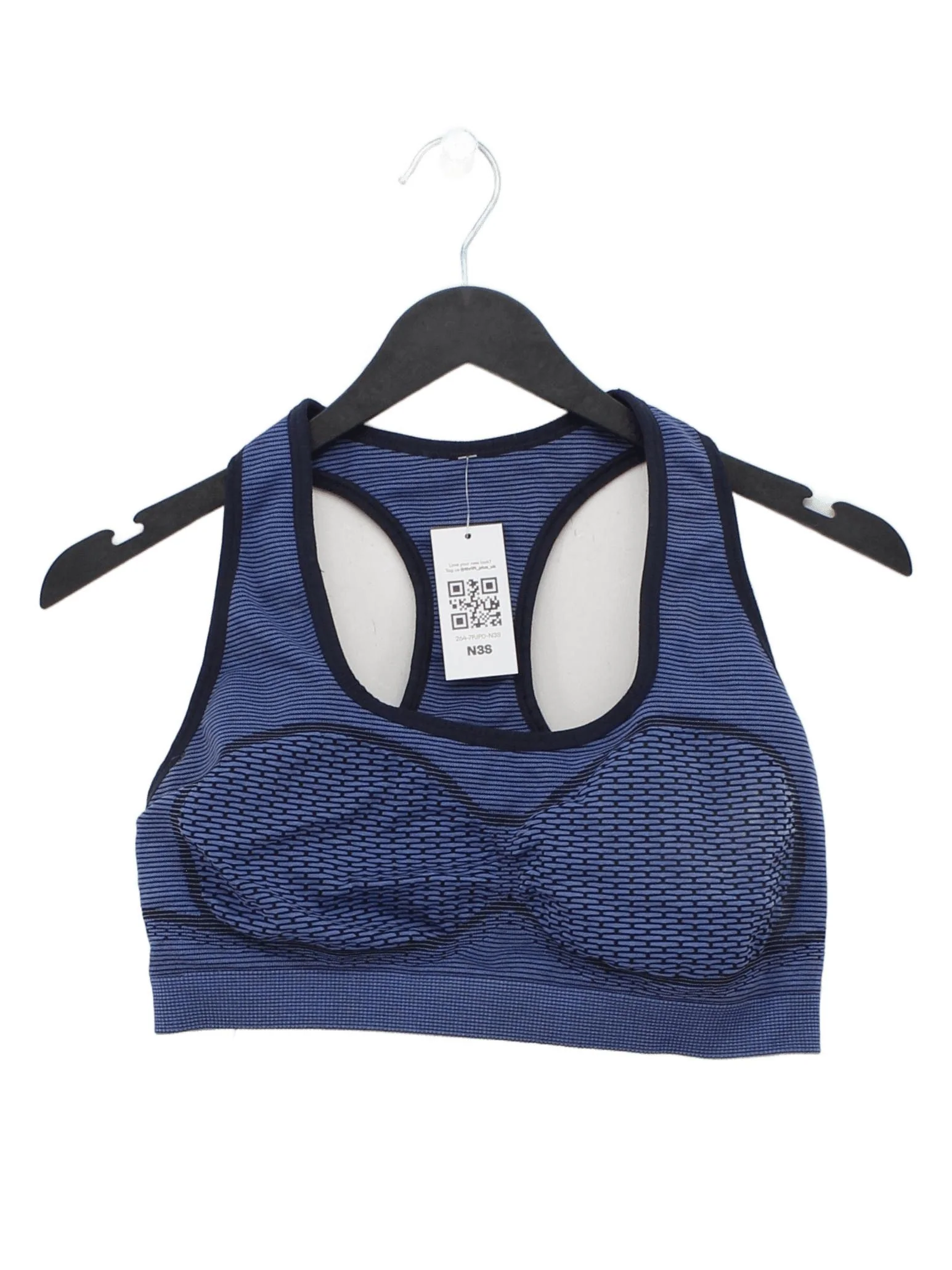 Gymshark Women's T-Shirt XL Blue Nylon with Polyester, Elastane Basic