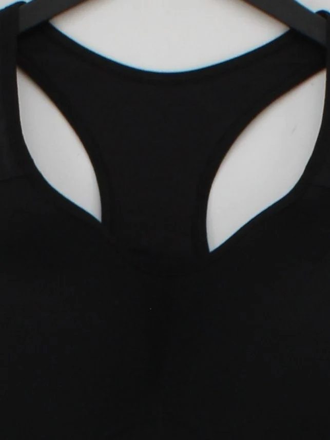 Gymshark Women's Top XS Black 100% Other Sleeveless Round Neck Cropped - Image 3