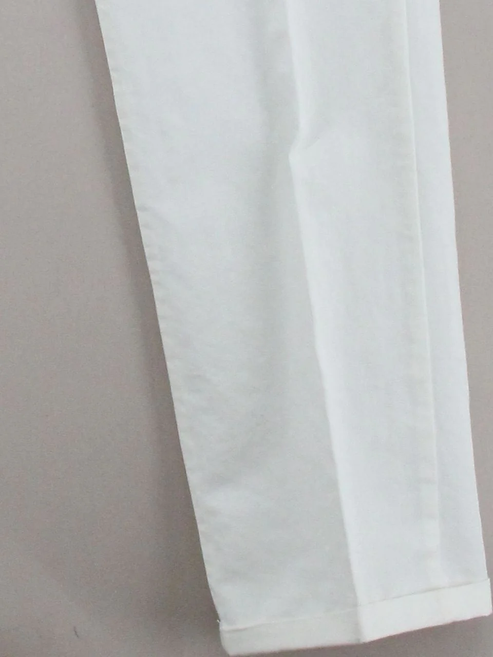 Hackett Women's Trousers UK 6 White Cotton with Linen Straight Chino - Image 4