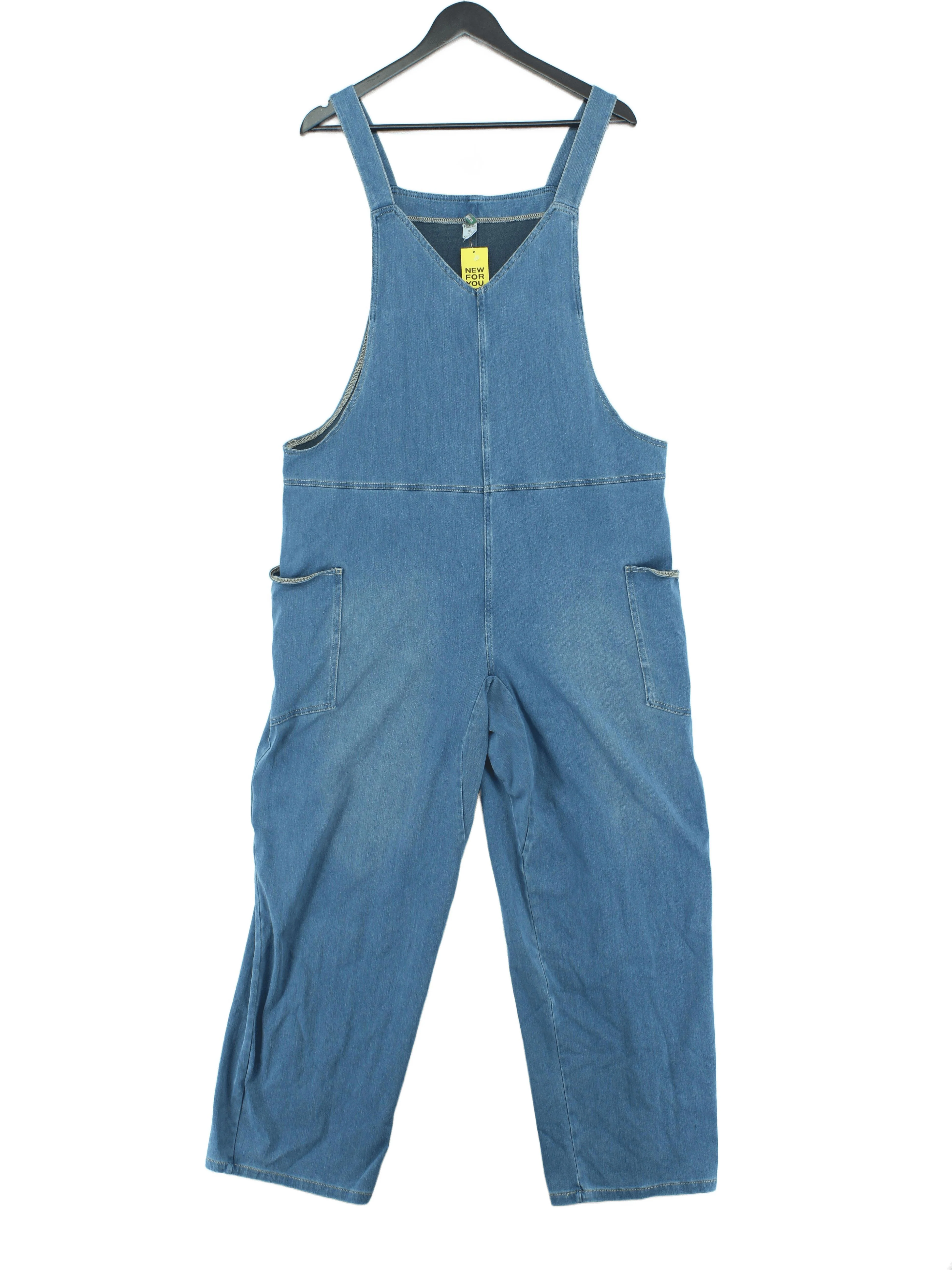 Halara Women's Jumpsuit XL Blue 100% Cotton Wide-Leg Jumpsuit