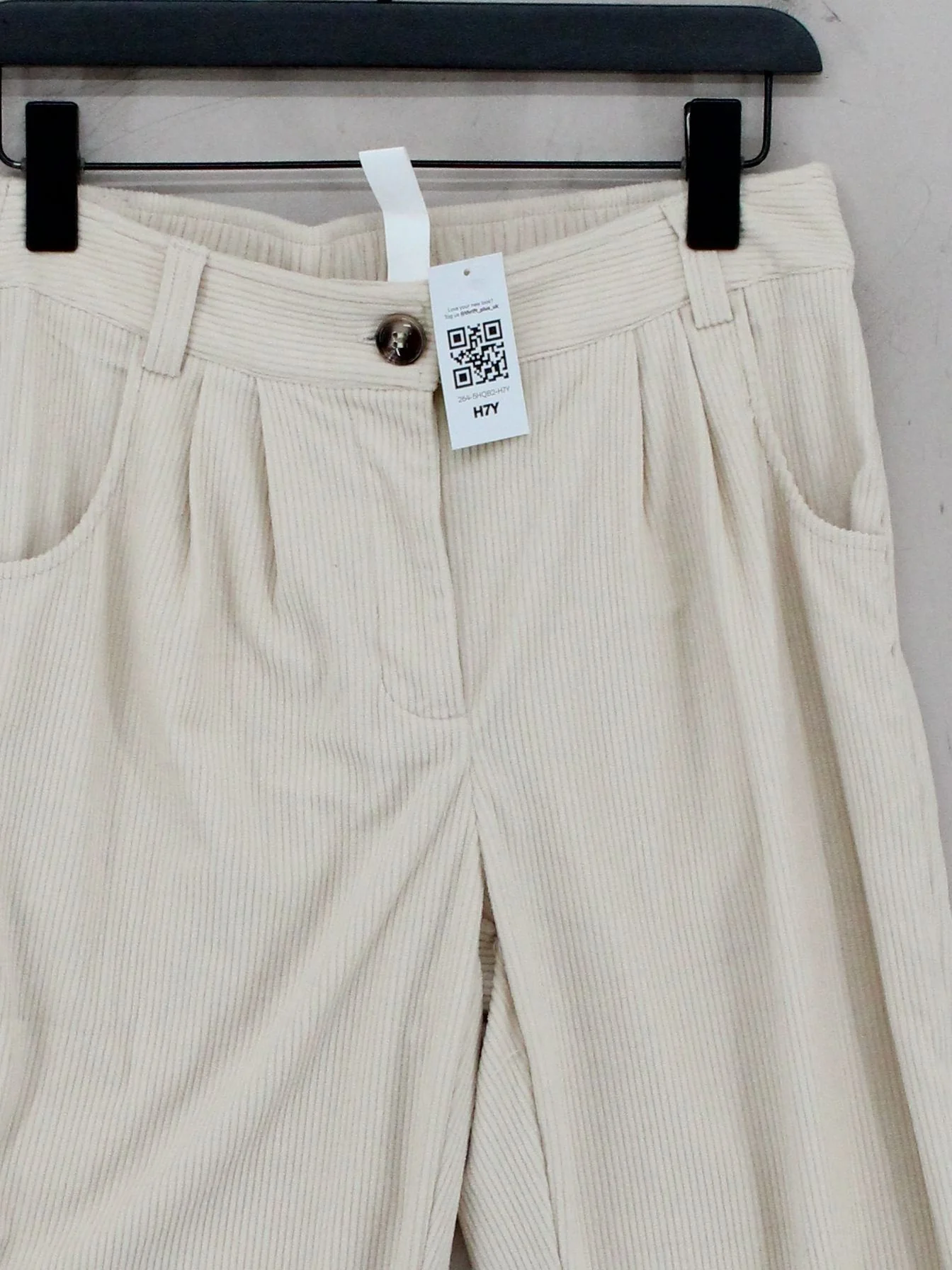 Halara Women's Trousers S Cream 100% Polyester Wide-Leg Sweatpants - Image 3