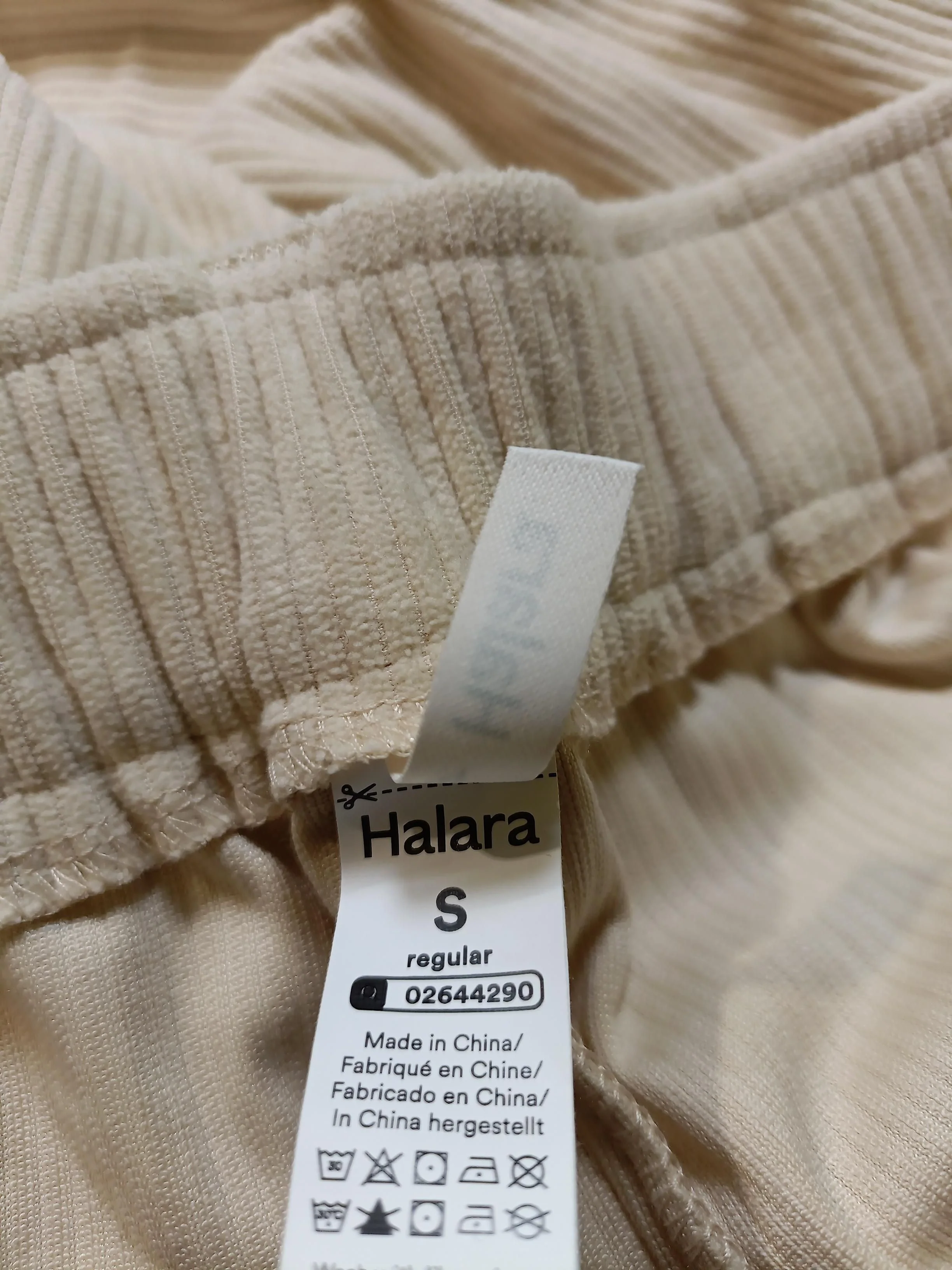 Halara Women's Trousers S Cream 100% Polyester Wide-Leg Sweatpants - Image 5