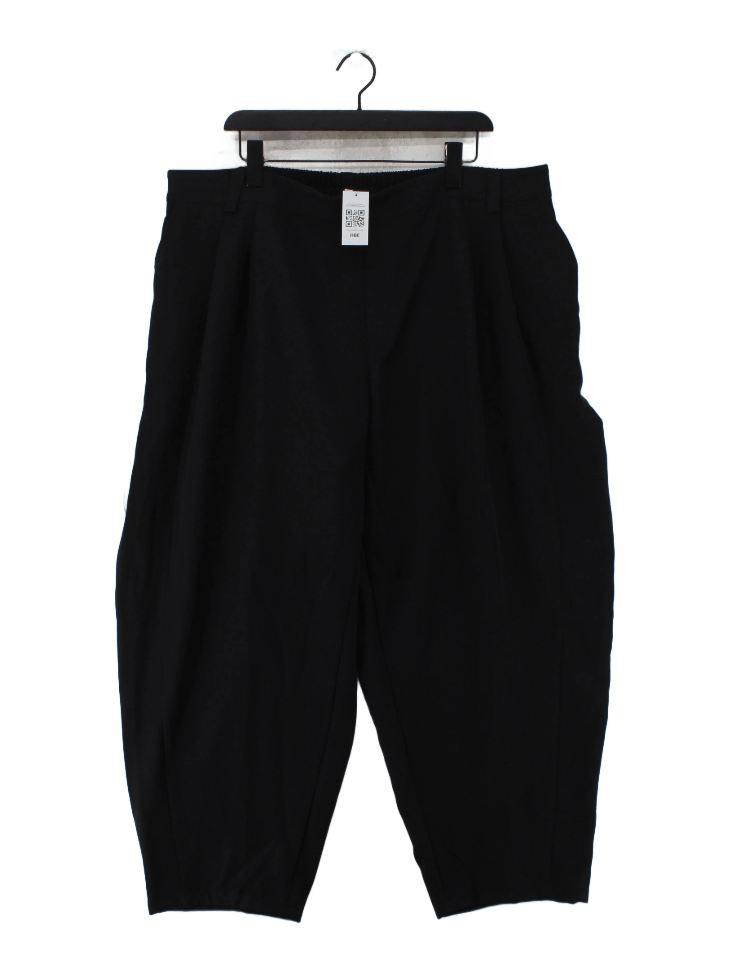 Halara Women's Trousers W 42 in Black 100% Other Wide-Leg Capri