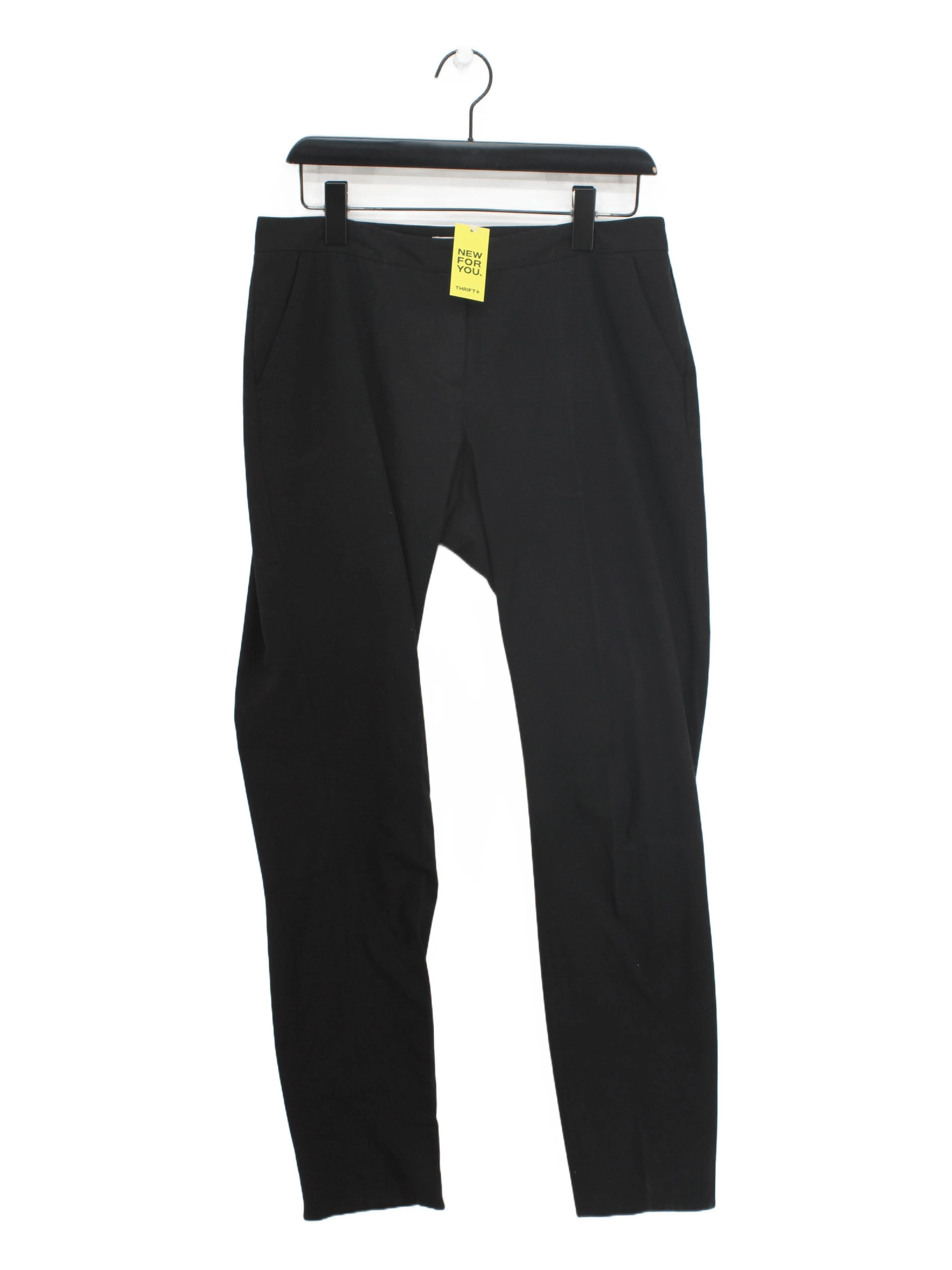 Halogen Women's Trousers UK 10 Black Polyester with Viscose, Spandex Chino