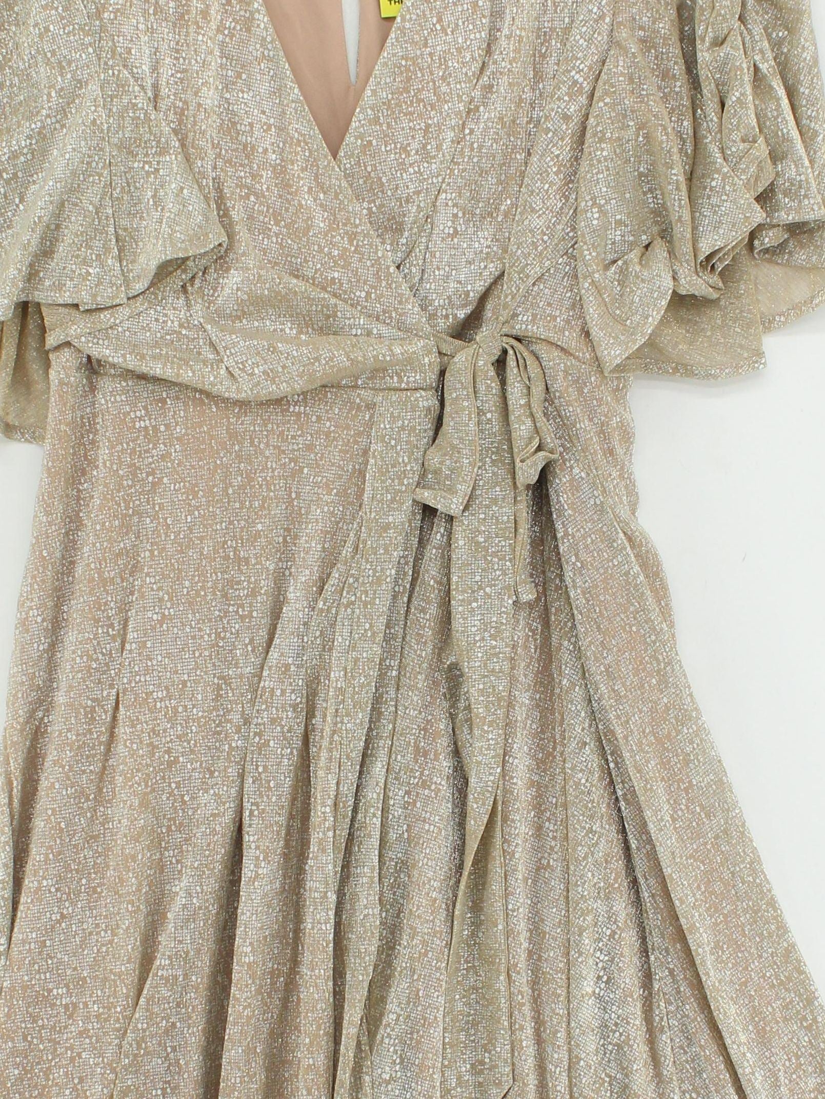 Hammond & Co. by Patrick Grant Wrap Midi Dress UK22 in Gold - Image 3