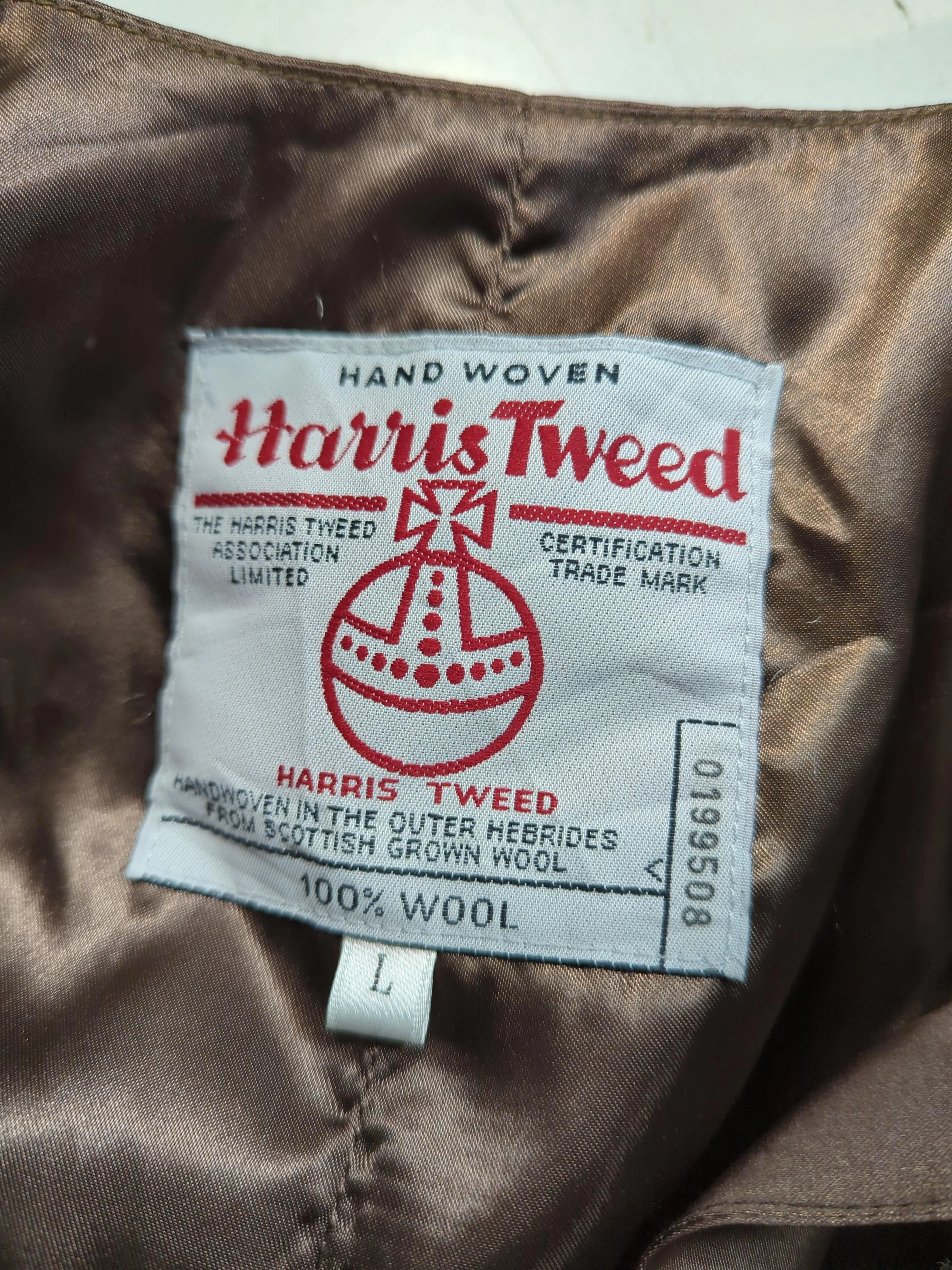 Harris Tweed Women's Coat L Brown 100% Wool Overcoat - Image 5