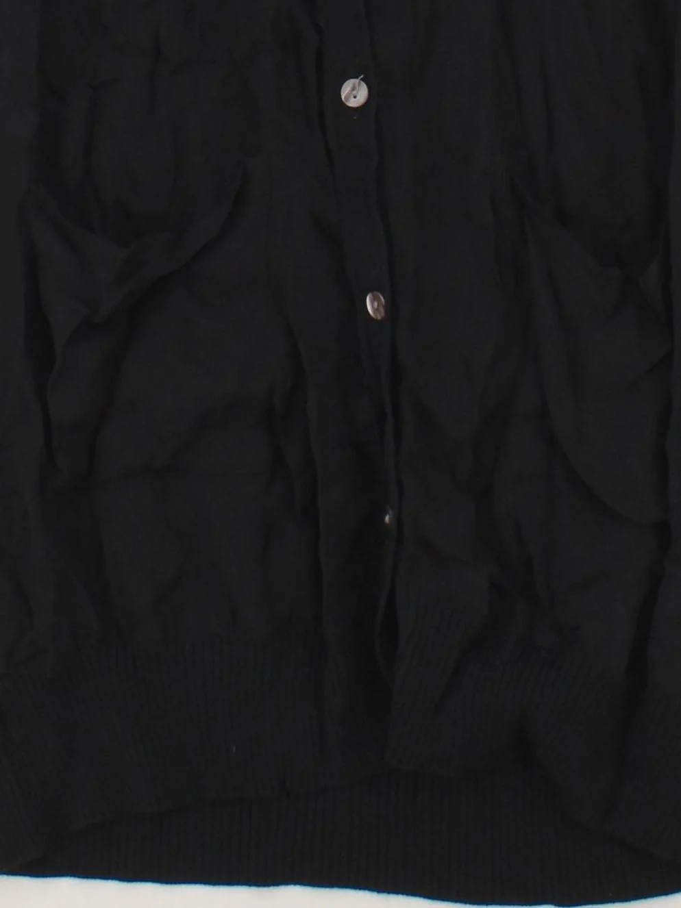 Haute Hippie Women's Cardigan S Black Silk with Cotton, Cashmere V-Neck Cardigan - Image 4