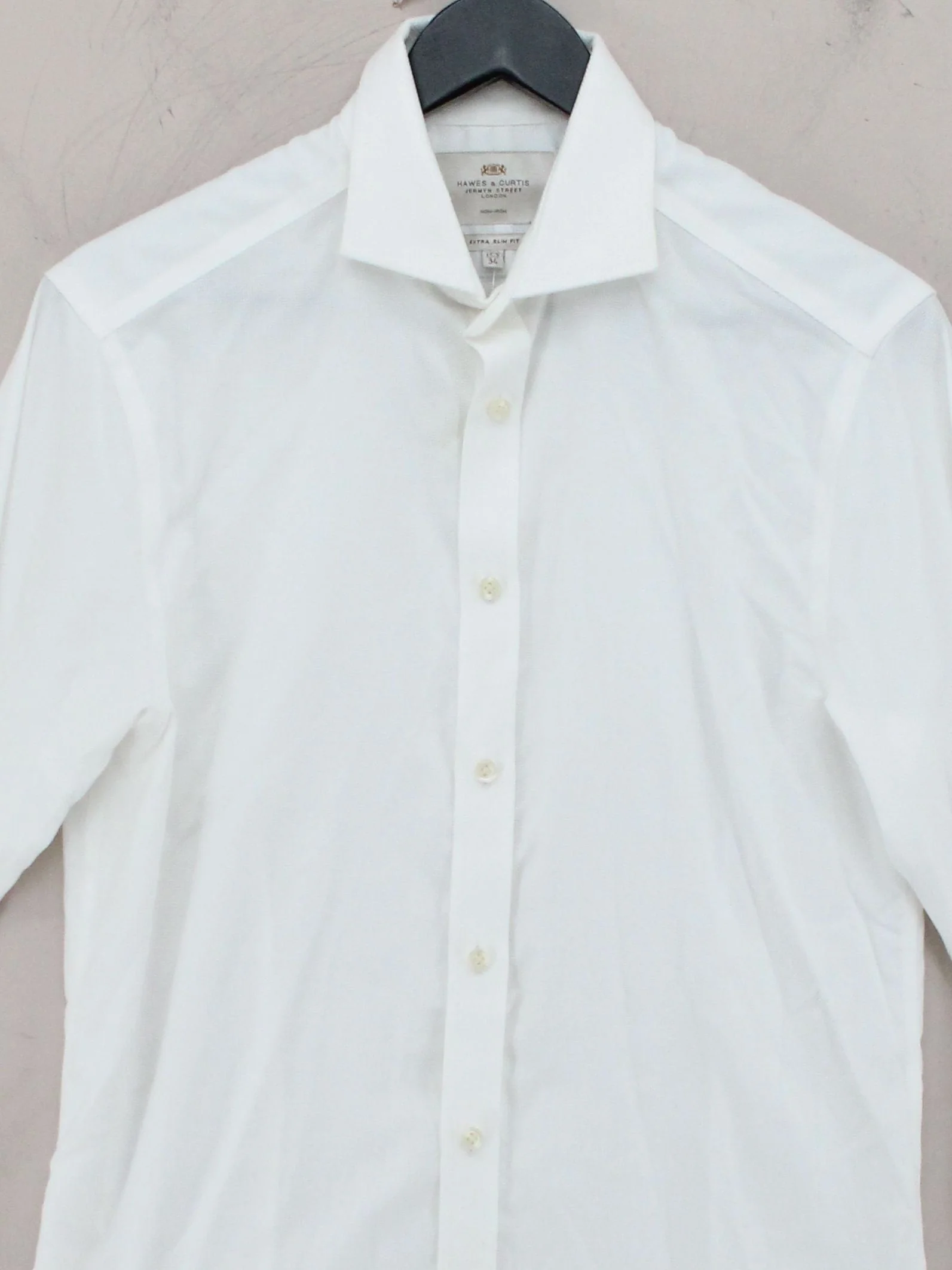 Hawes & Curtis Men's Shirt Collar: 15.5 in White 100% Cotton Basic - Image 3