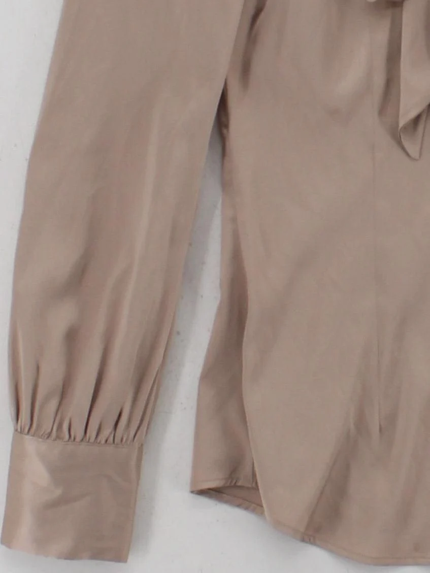 Hawes & Curtis Women's Blouse UK 6 Tan Polyester with Elastane Basic - Image 4