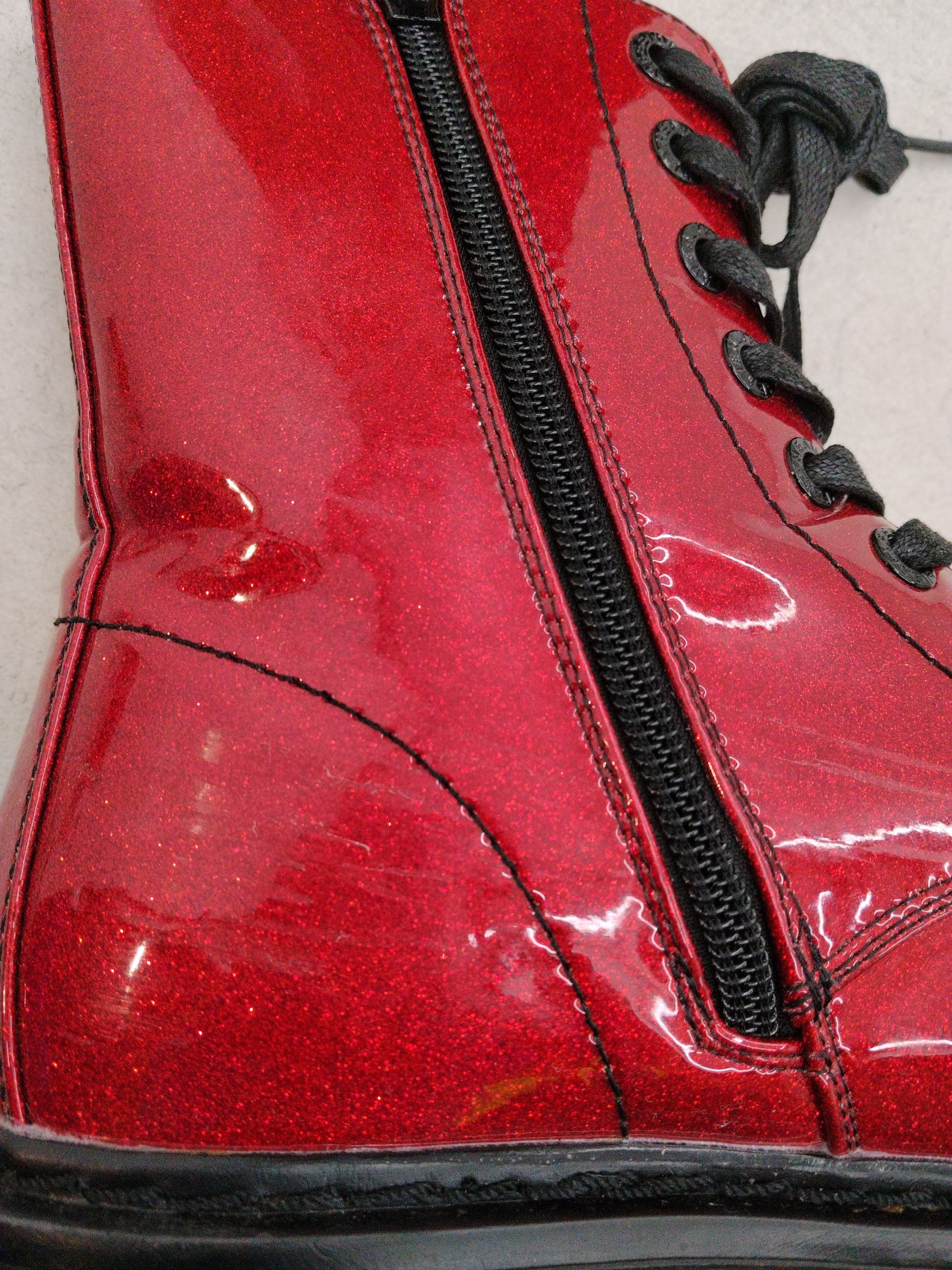 Heavenly Feet Women's Boots UK 7 Red 100% Other Combat - Image 8