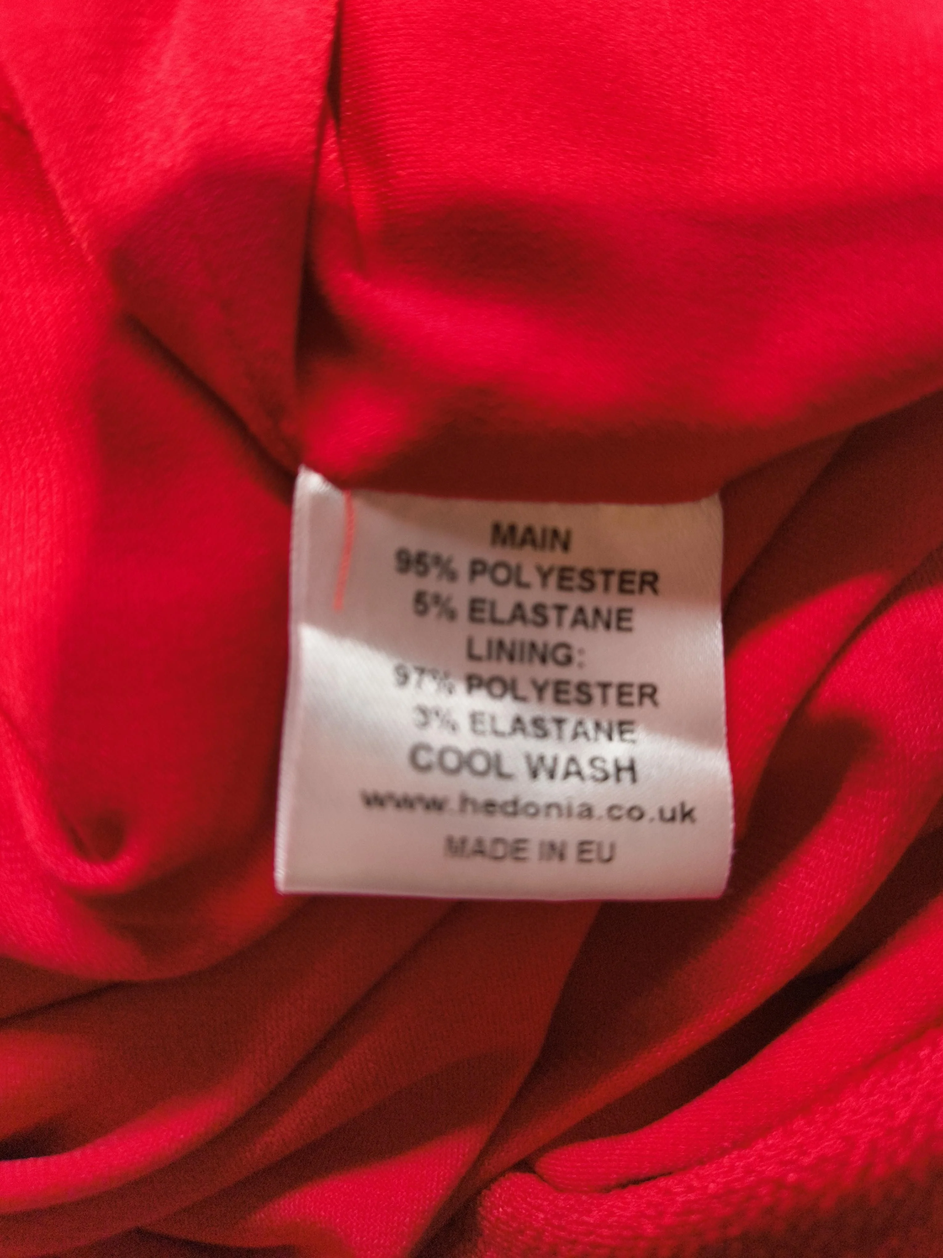 Hedonia Bodycon Midi Dress UK8 in Red - Image 6