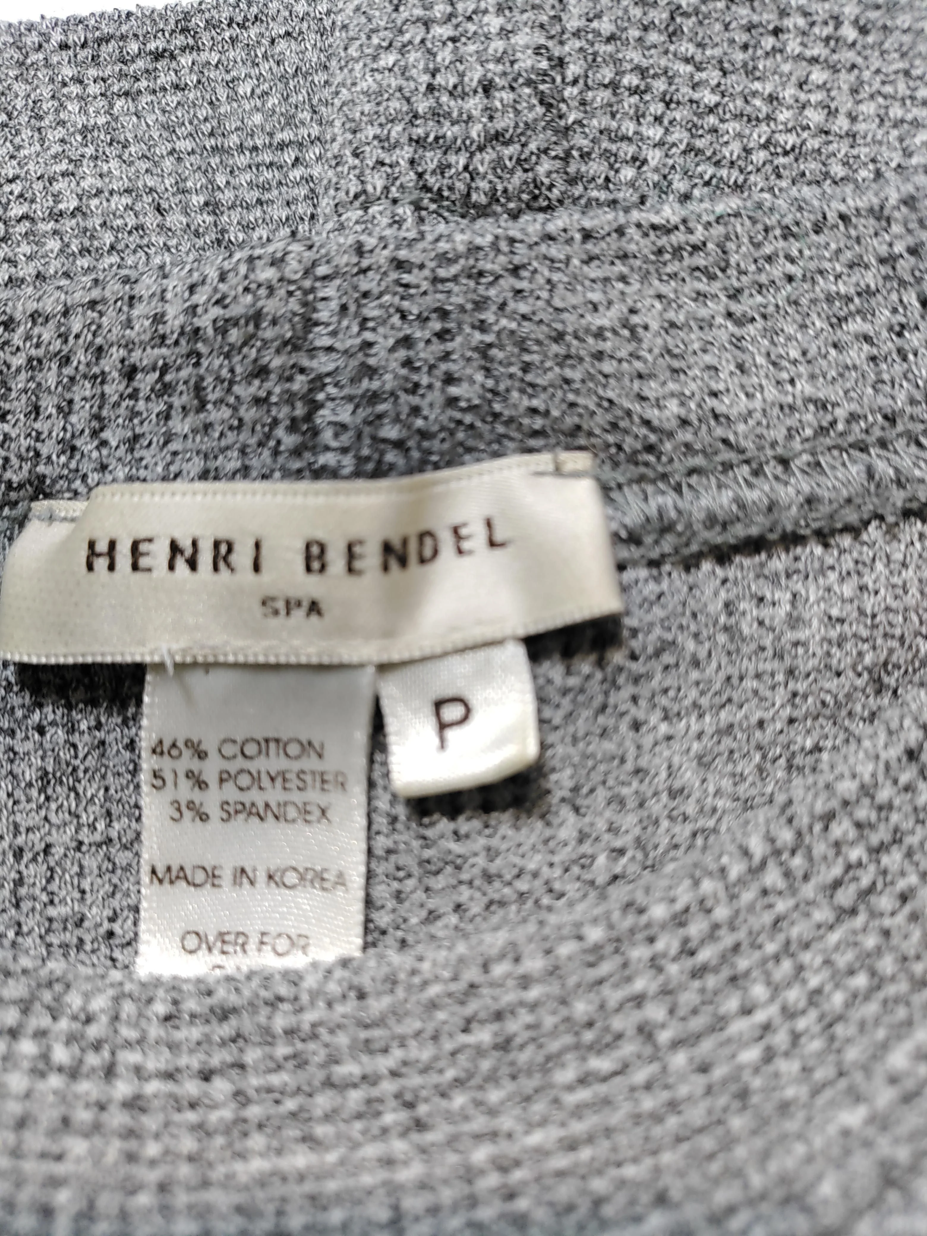 Henri Bendel Women's Top S Grey Polyester with Cotton, Spandex Basic - Image 6