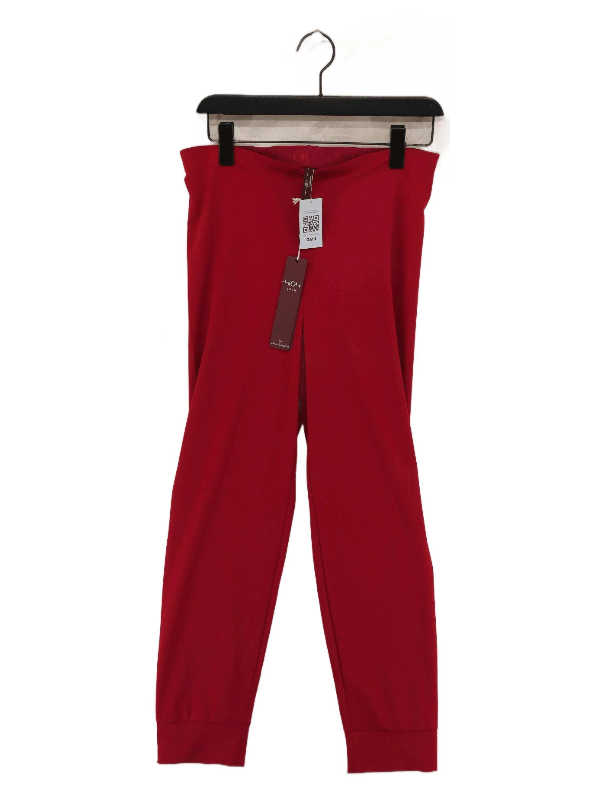 HIGH Women's Sports Bottoms UK 16 Red Nylon with Elastane Tapered Sweatpants