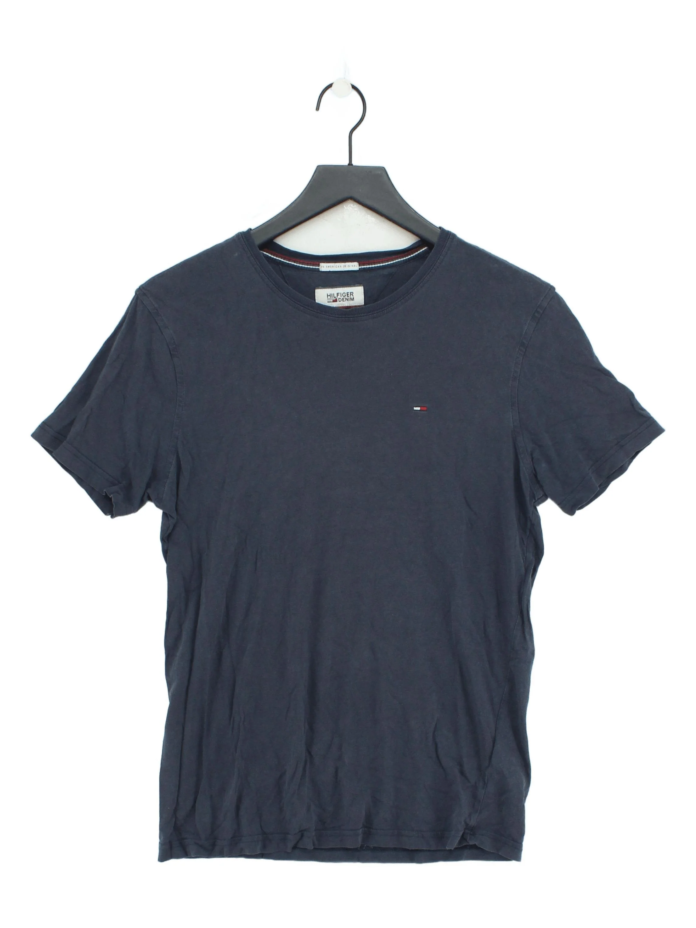 Hilfiger Denim Men's T-Shirt S Blue 100% Cotton Basic