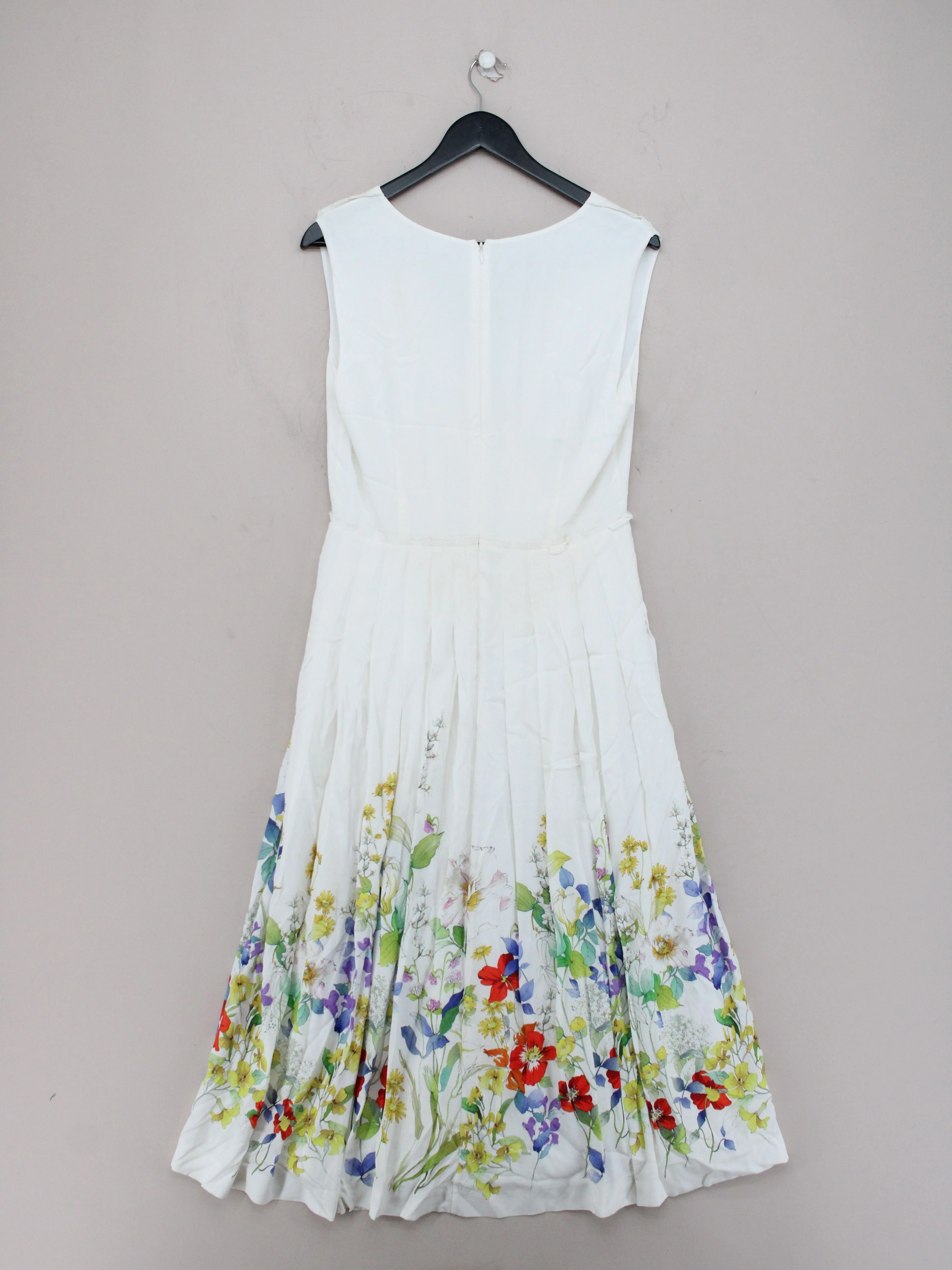 Hobbs A-Line Midi Dress UK12 in Multi - Image 2