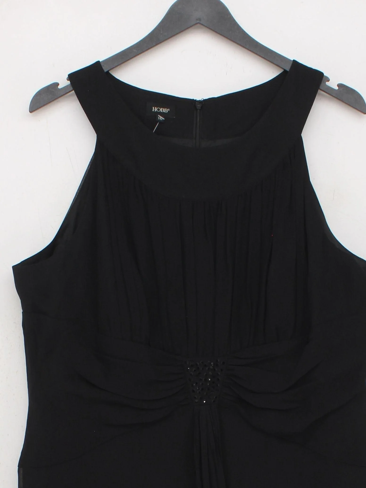 Hobbs A-Line Midi Dress UK16 in Black - Image 3