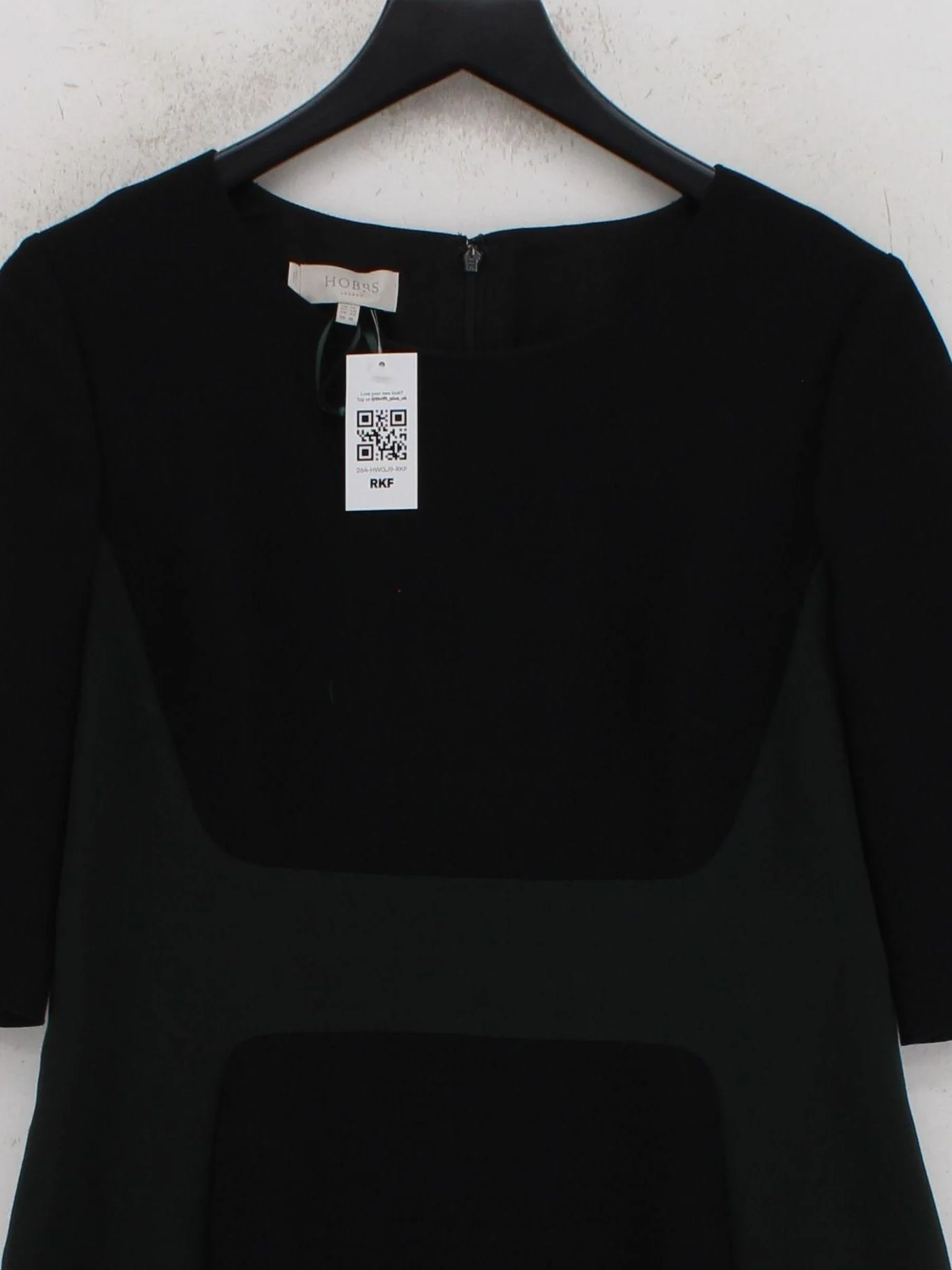 Hobbs Bodycon Mini Dress UK14 in Black - Image 3