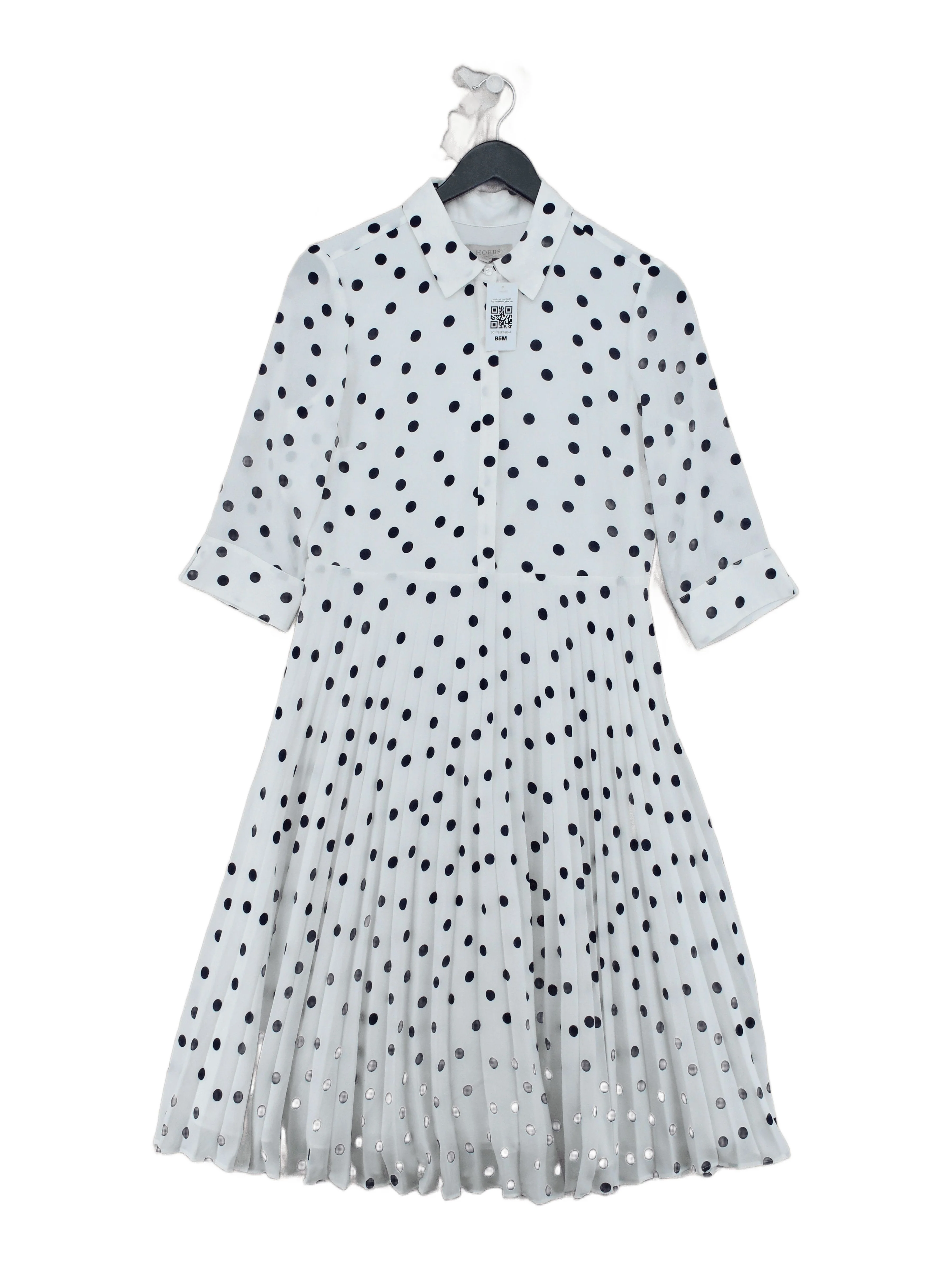Hobbs Shirt Midi Dress UK12 in White