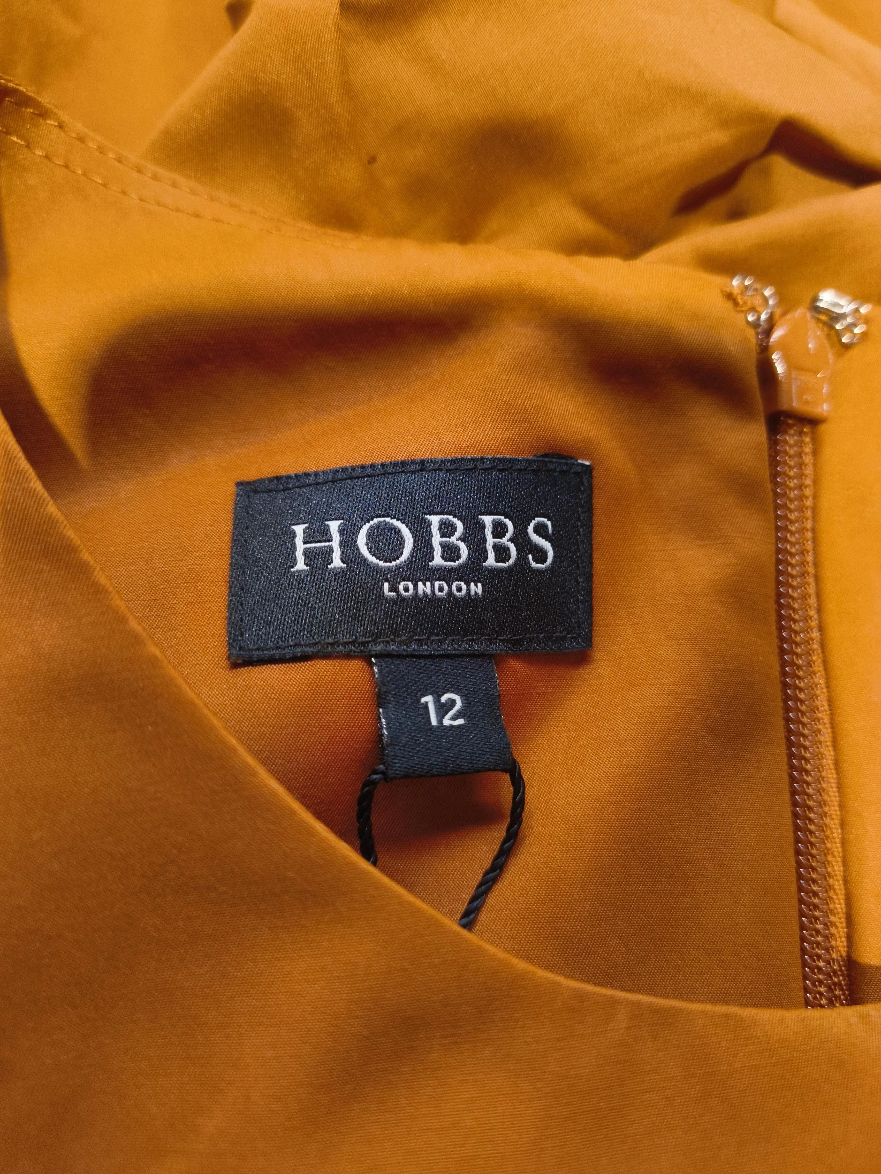 Hobbs Skater Midi Dress UK12 in Orange - Image 5