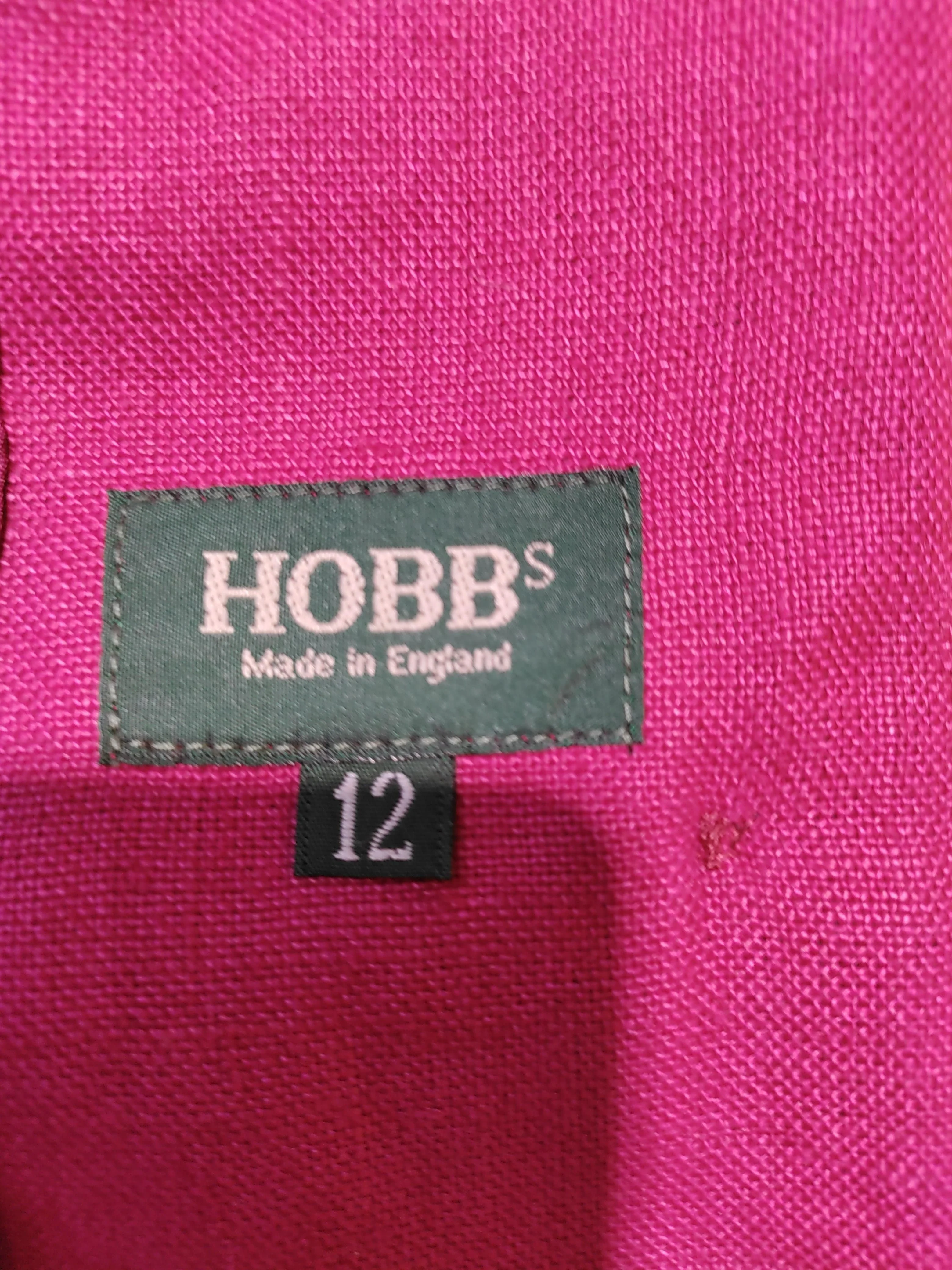 Hobbs Women's Blazer UK 12 Pink 100% Linen Overcoat - Image 6
