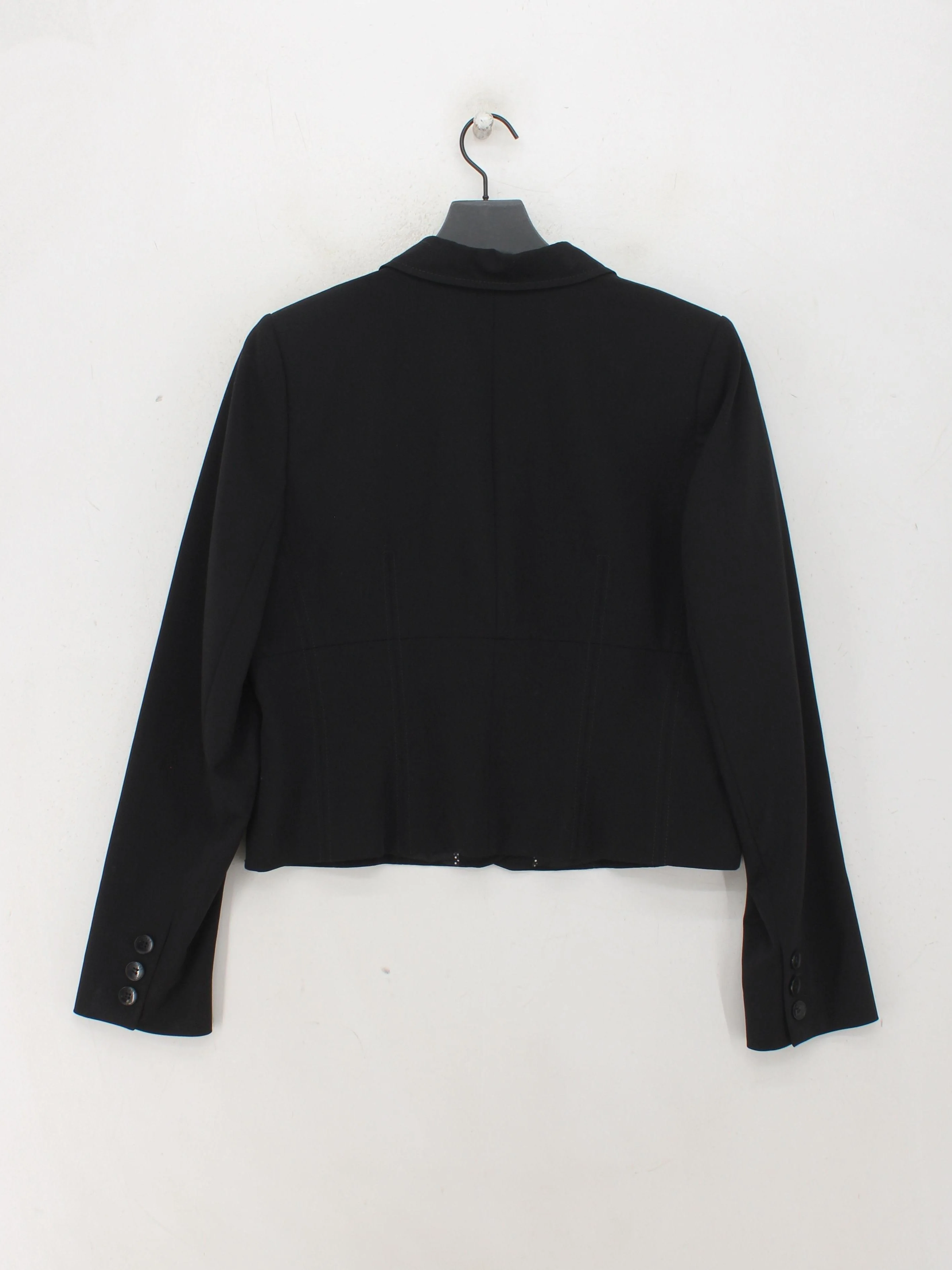 Hobbs Women's Blazer UK 14 Black Wool with Elastane Overcoat - Image 2