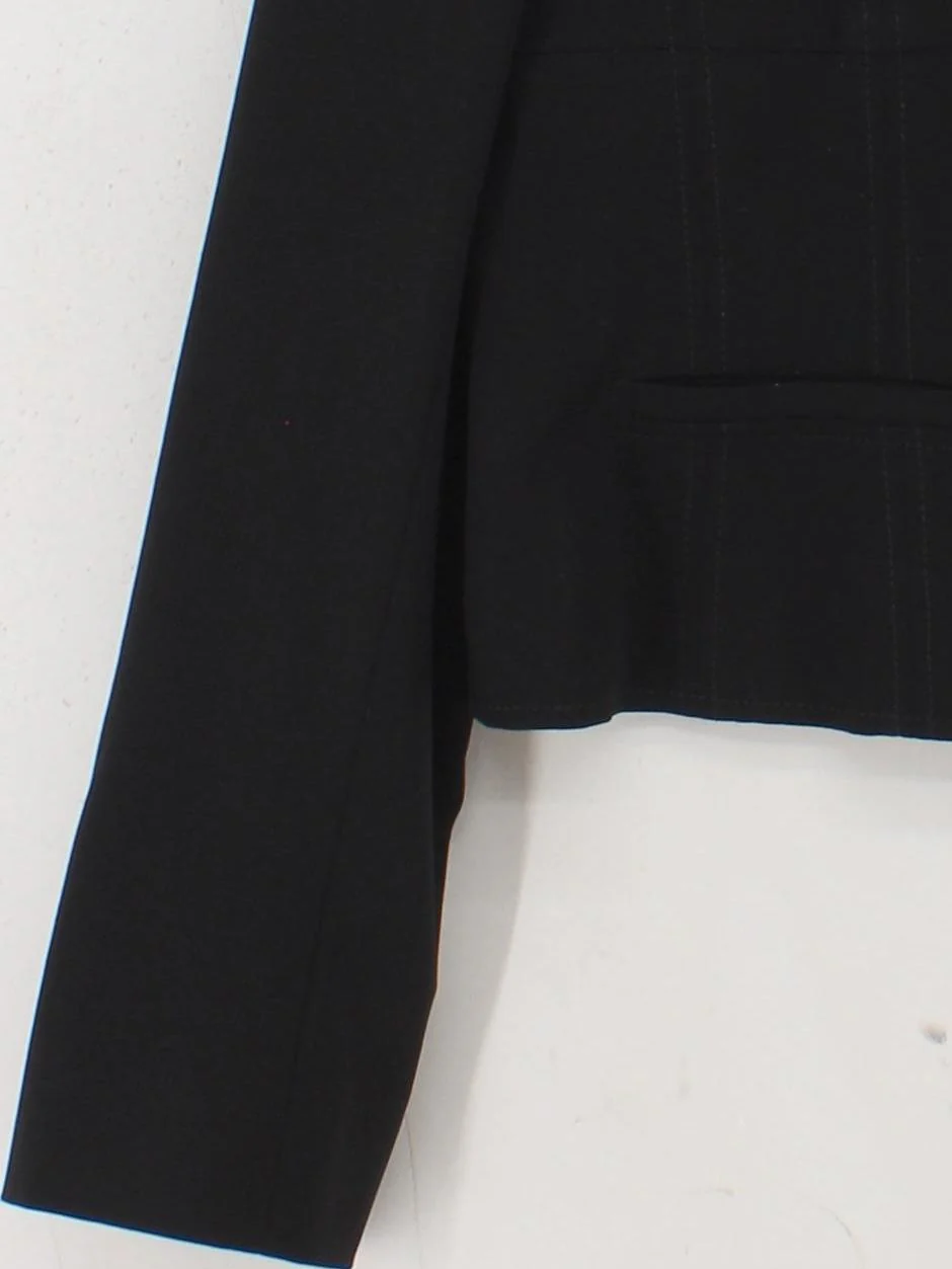 Hobbs Women's Blazer UK 14 Black Wool with Elastane Overcoat - Image 4