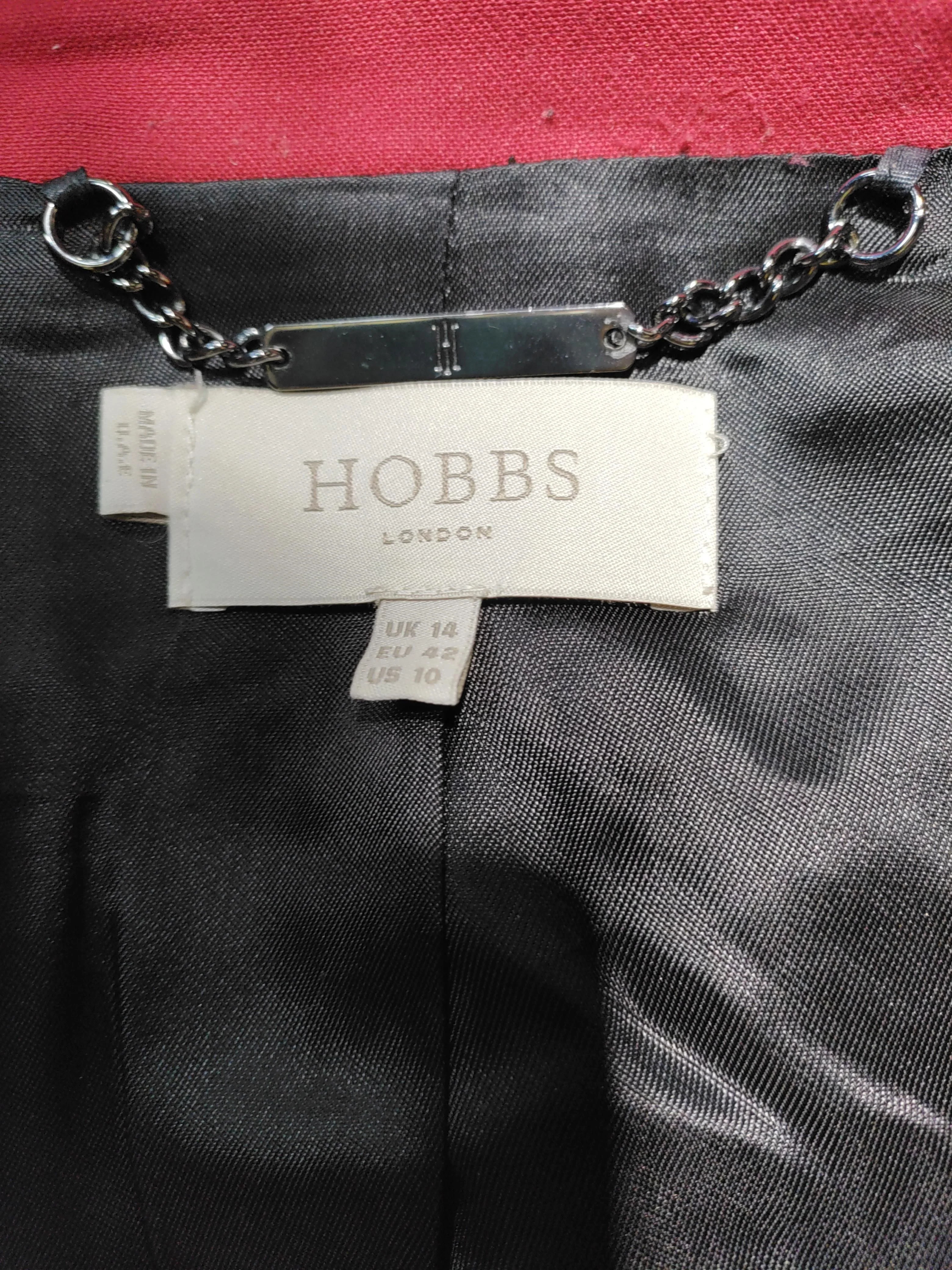 Hobbs Women's Blazer UK 14 Red Polyester with Viscose, Elastane Overcoat - Image 6
