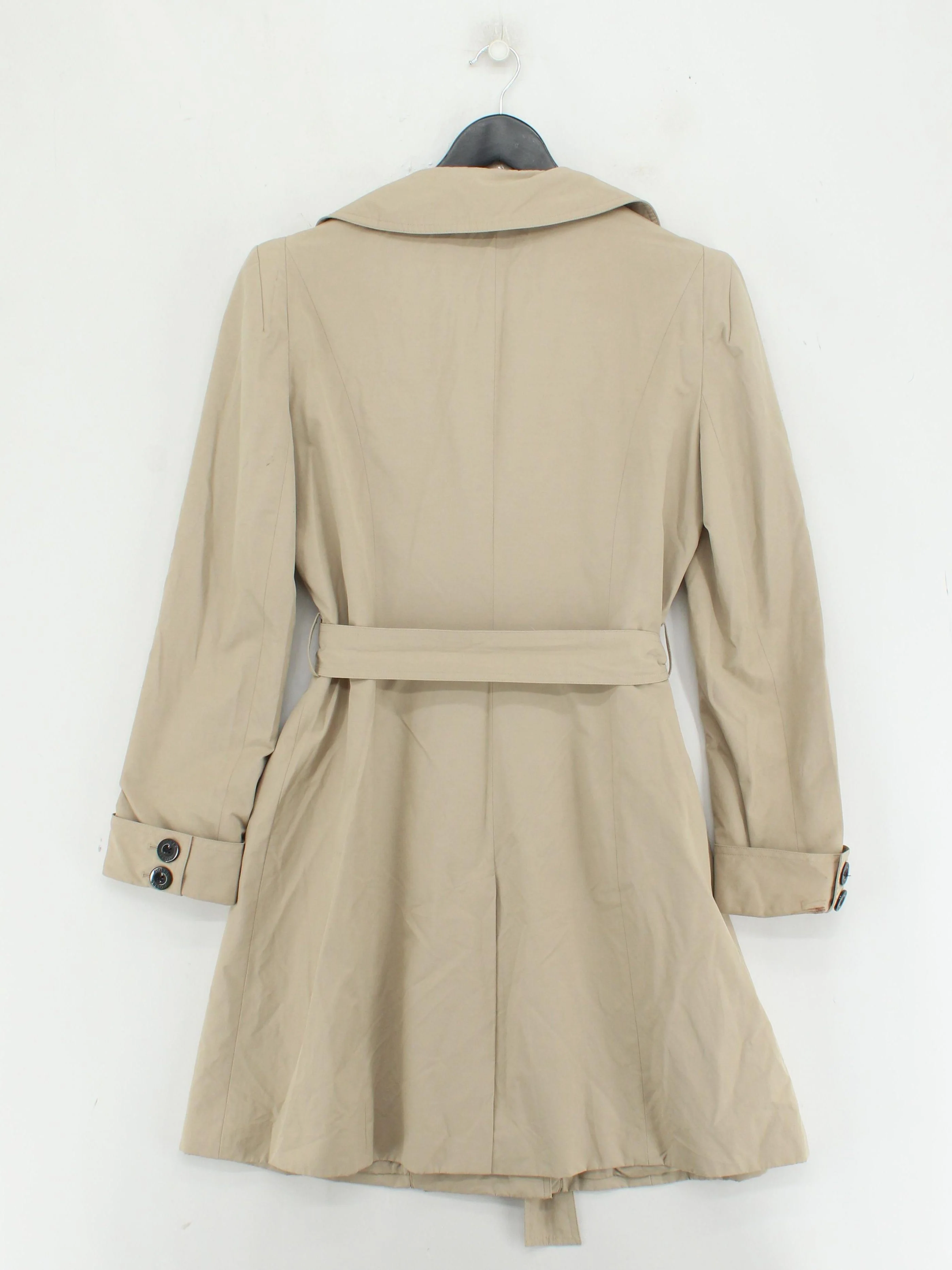 Hobbs Women's Coat UK 12 Cream Polyester with Cotton, Acetate Trench Coat - Image 2